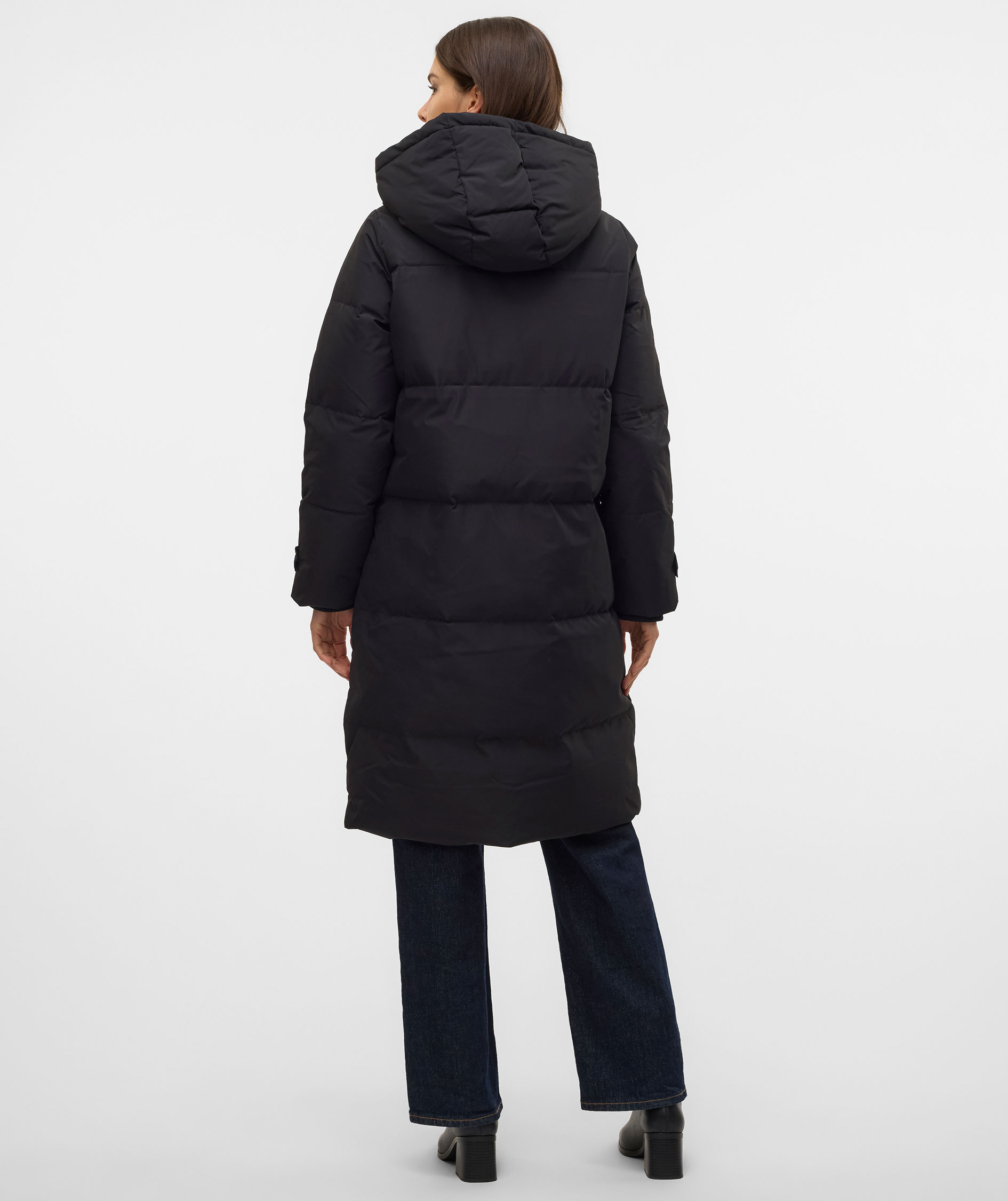 Vero Moda VMLEONIEANNE long women's down jacket, Black, large image number 3