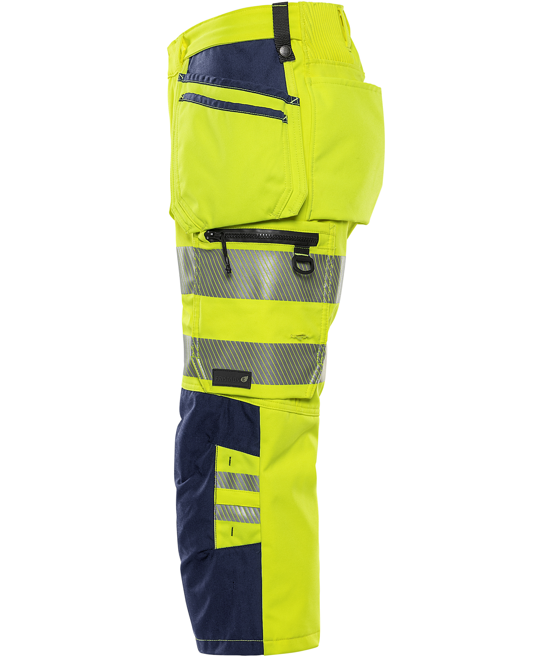 Fristads craftsman knickers 2666 GSTP, Hi-Vis yellow/marine, large image number 4