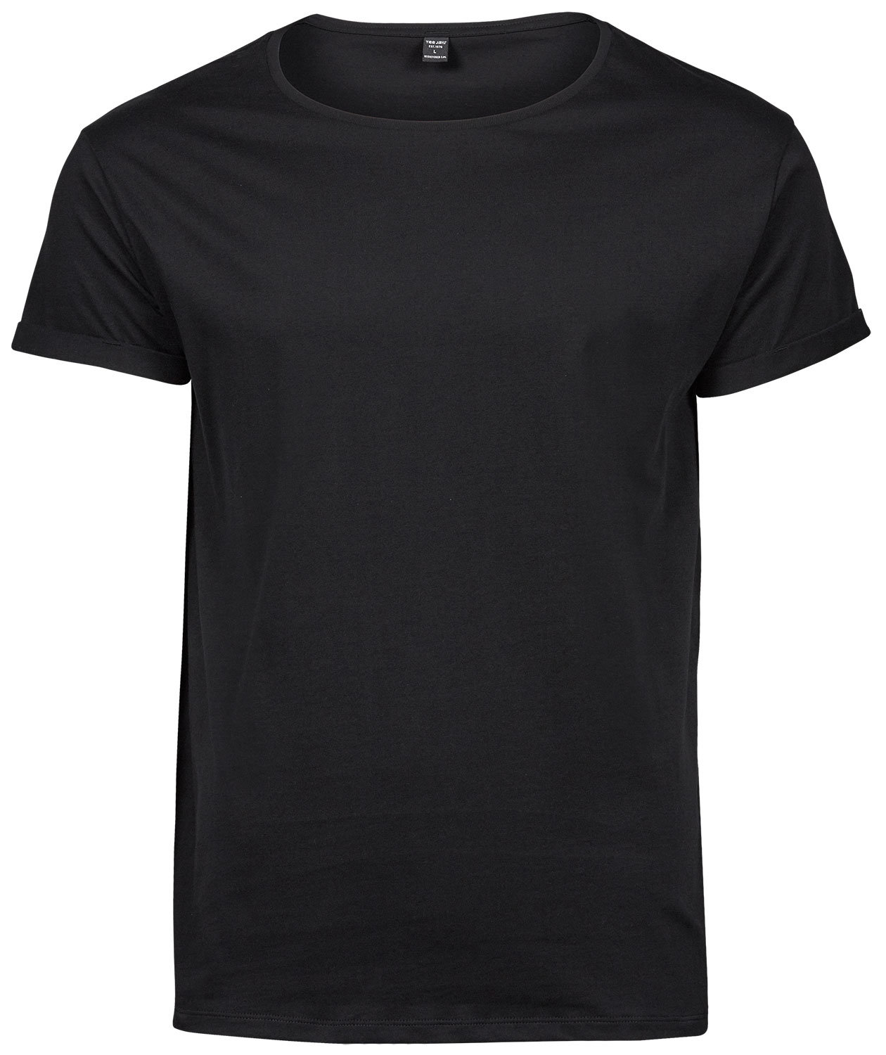 Tee Jays roll-up T-shirt, Sort, Sort, swatch