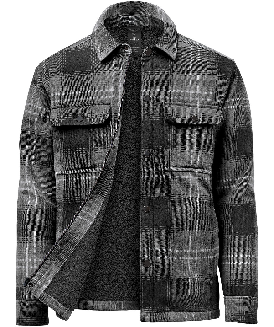 Stormtech Highland padded shirt jacket, Dark Grey Windows, large image number 4