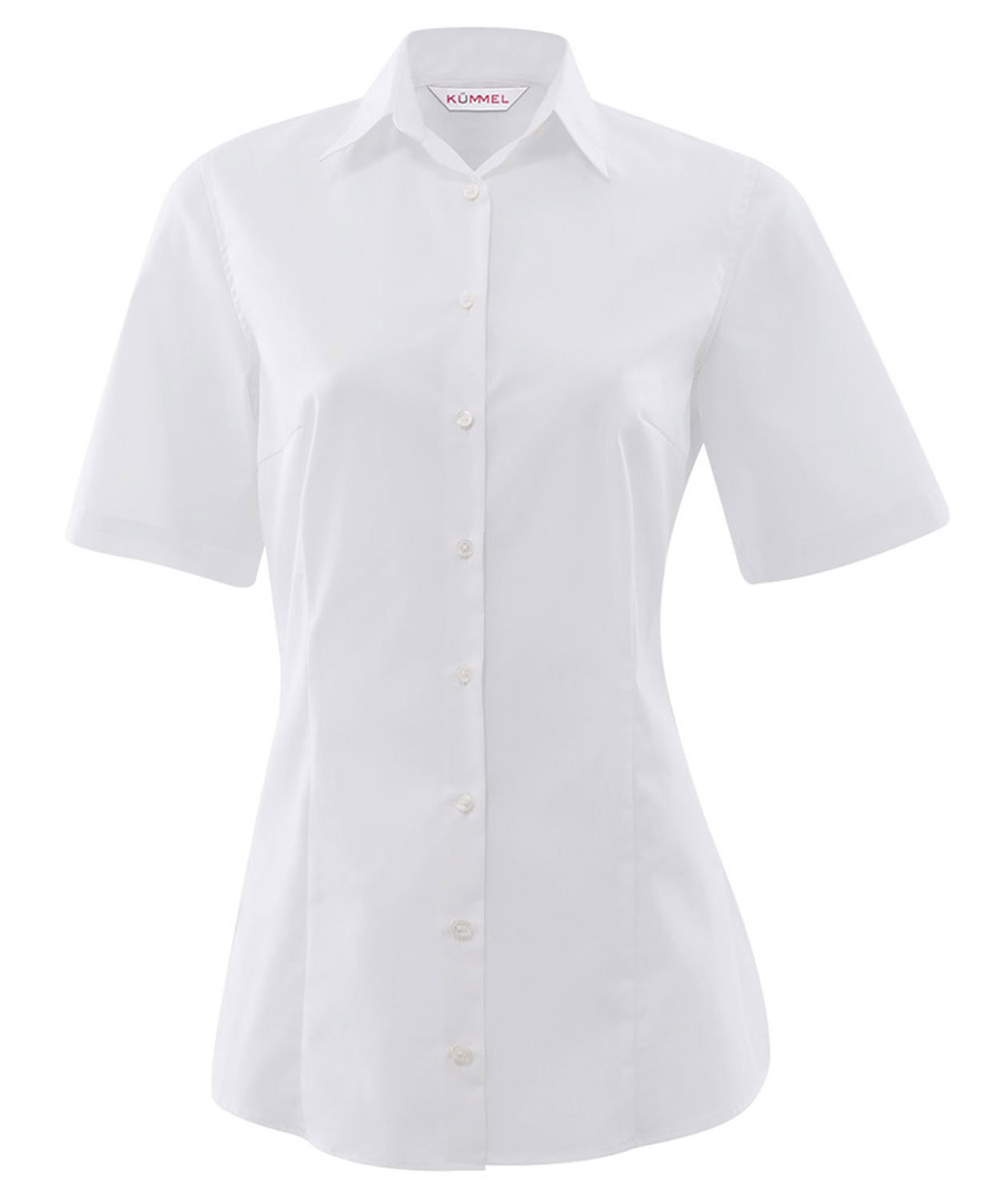 K&uuml;mmel Frankfurt Slim fit poplin kort&auml;rmad skjorta dam, Vit