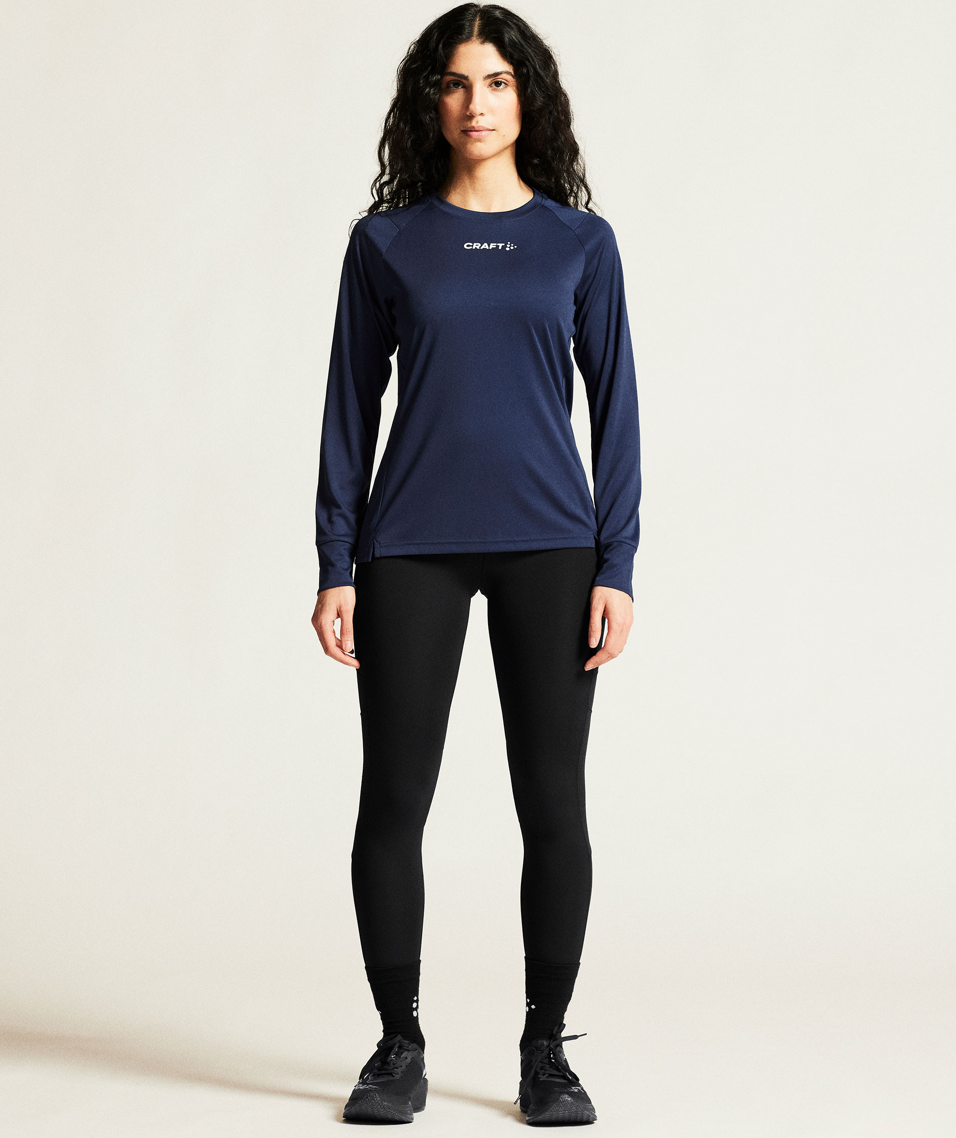 Craft Rush 2.0 l&aring;ng&auml;rmad T-shirt dam, Navy, large image number 1