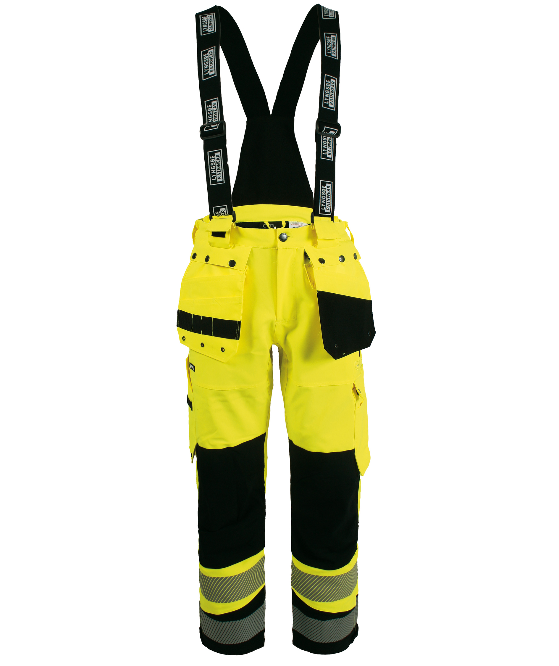 Lyngs&oslash;e Fox hantverksbyxa full stretch, Varsel Gul/Svart