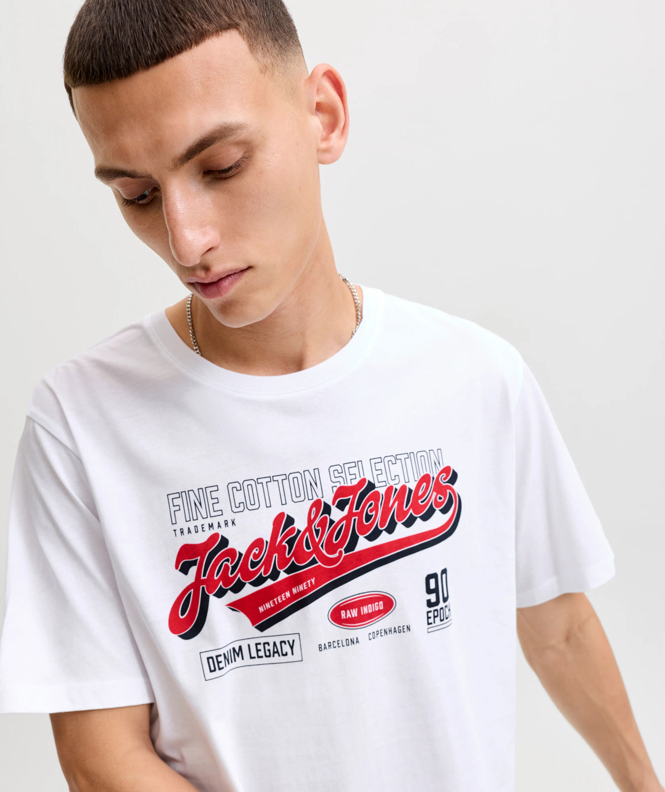 Jack & Jones JJELOGO T-skjorte, Hvit, large image number 5