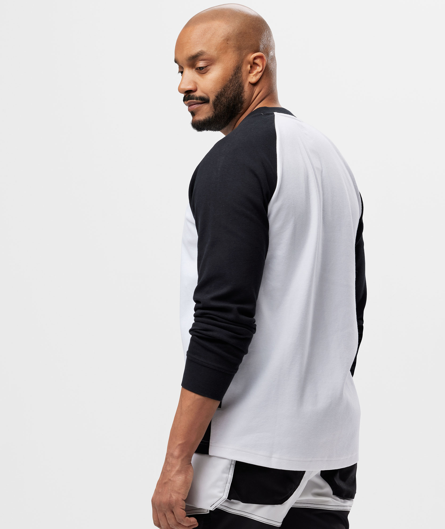 Snickers lang&aelig;rmet T-shirt 2840, Black/white, large image number 3