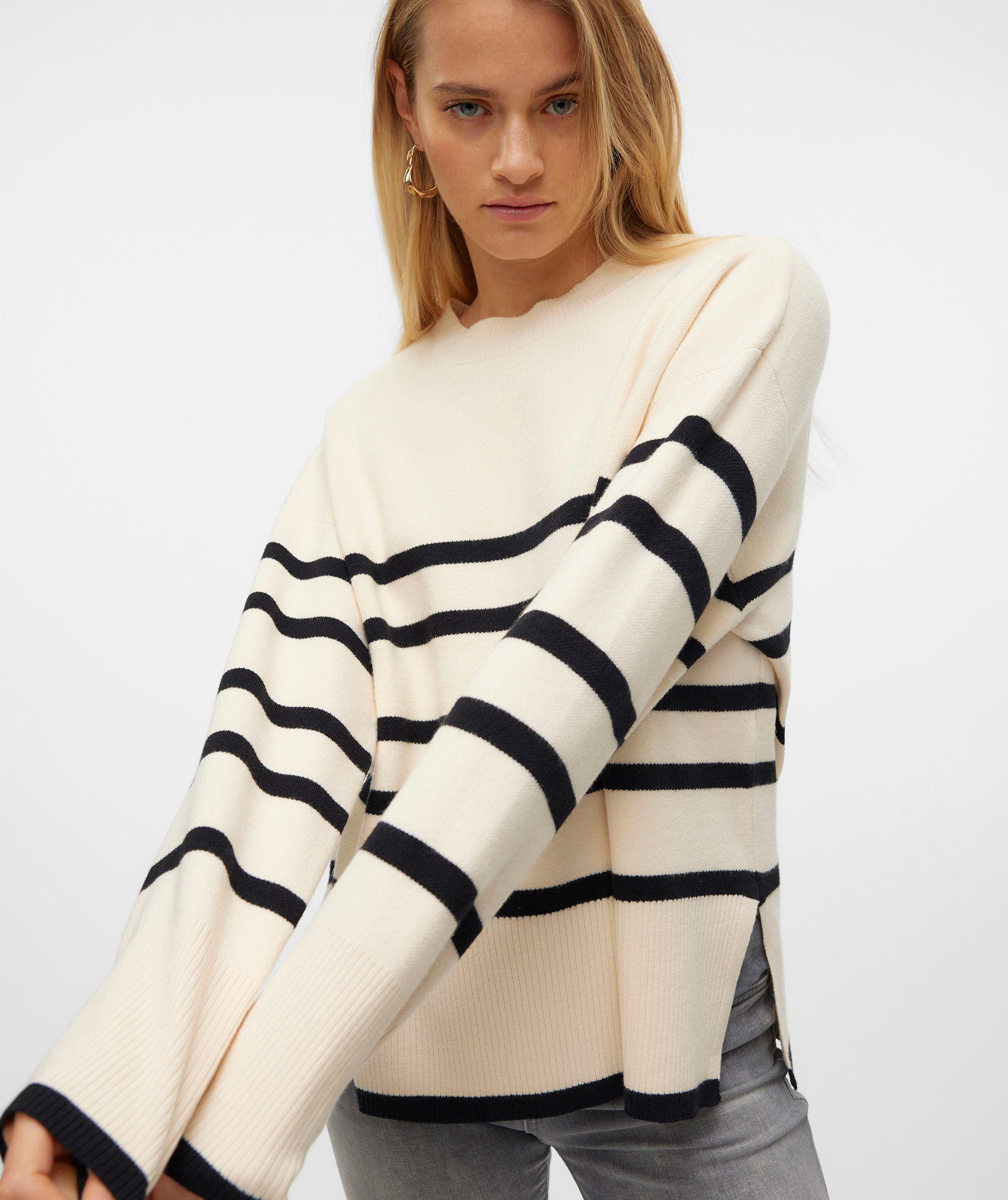 Vero Moda VMSABA striktr&oslash;je, Birch/Black, large image number 3