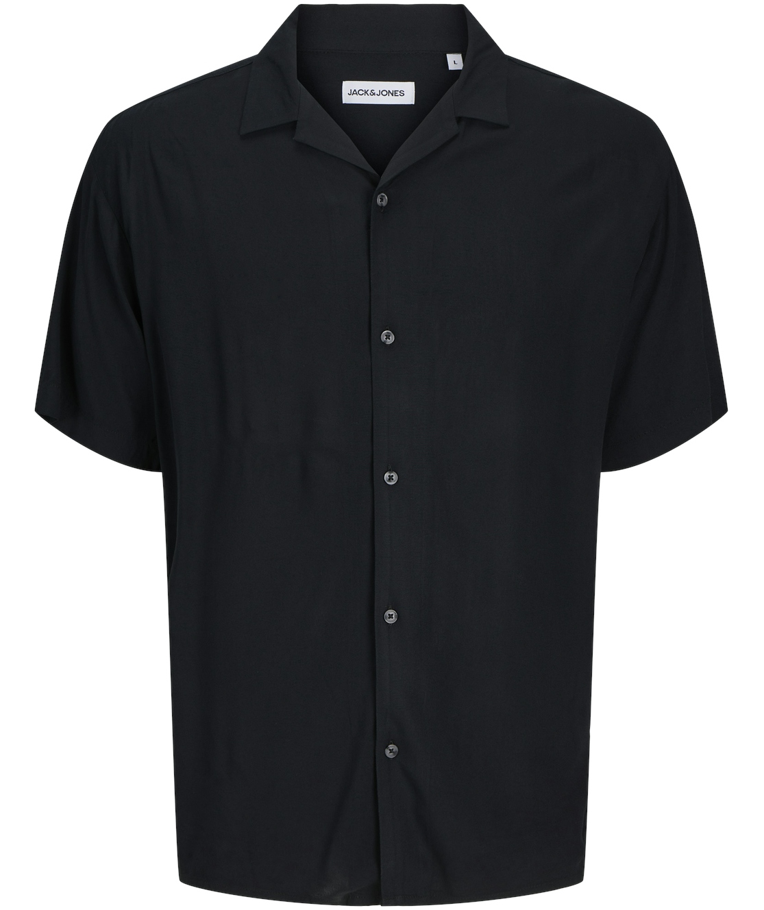 Jack & Jones JJEJEFF SOLID RESORT kortermet skjorte, Black
