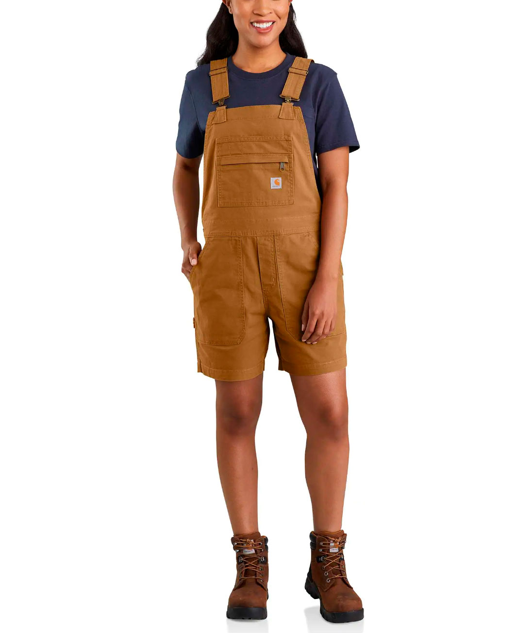 Carhartt Rugged Flex Canvas shortall dam, Carhartt Brown