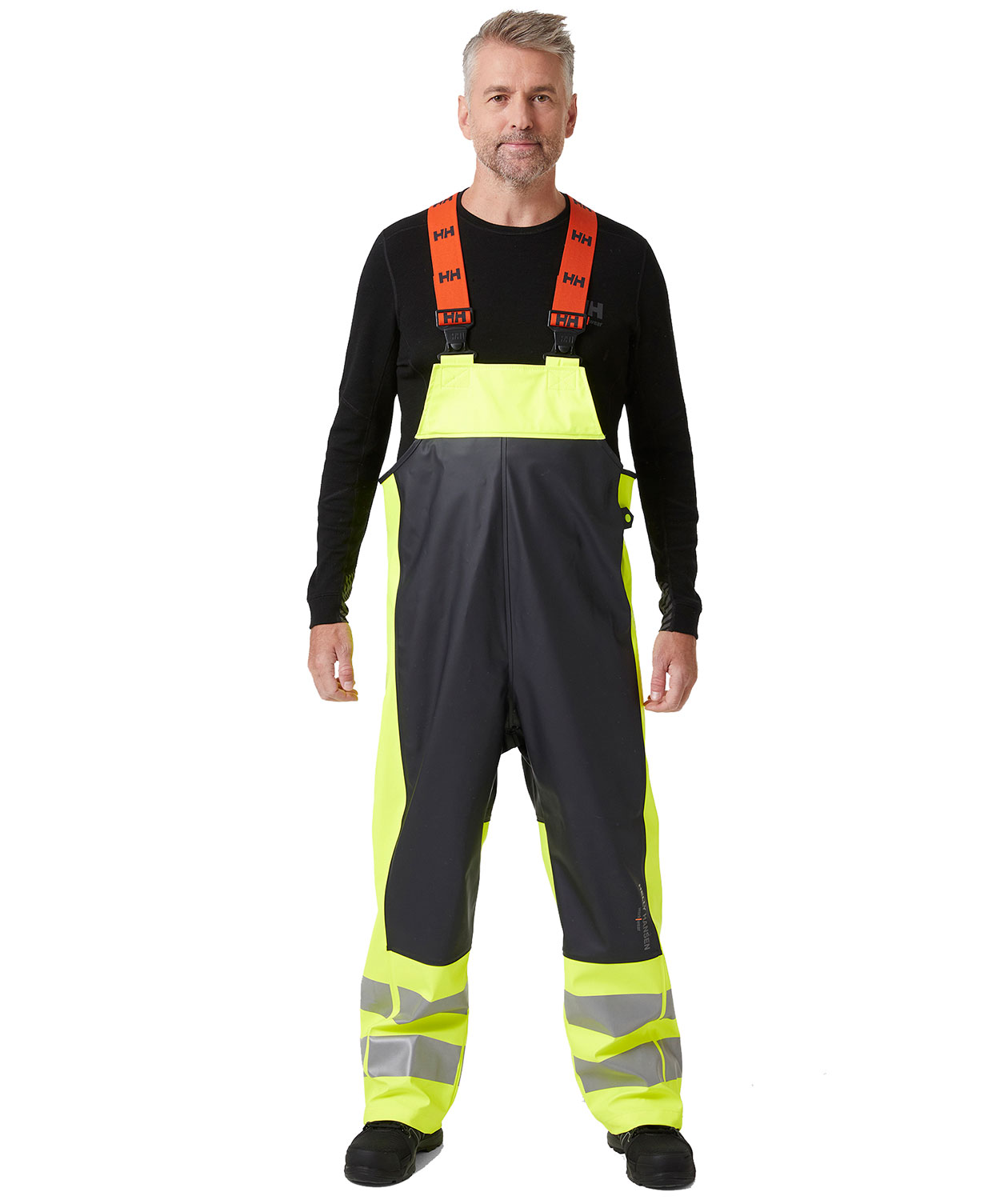 Helly Hansen Alna 2.0 regn selebukse, Ebony/Hi-Vis Gul