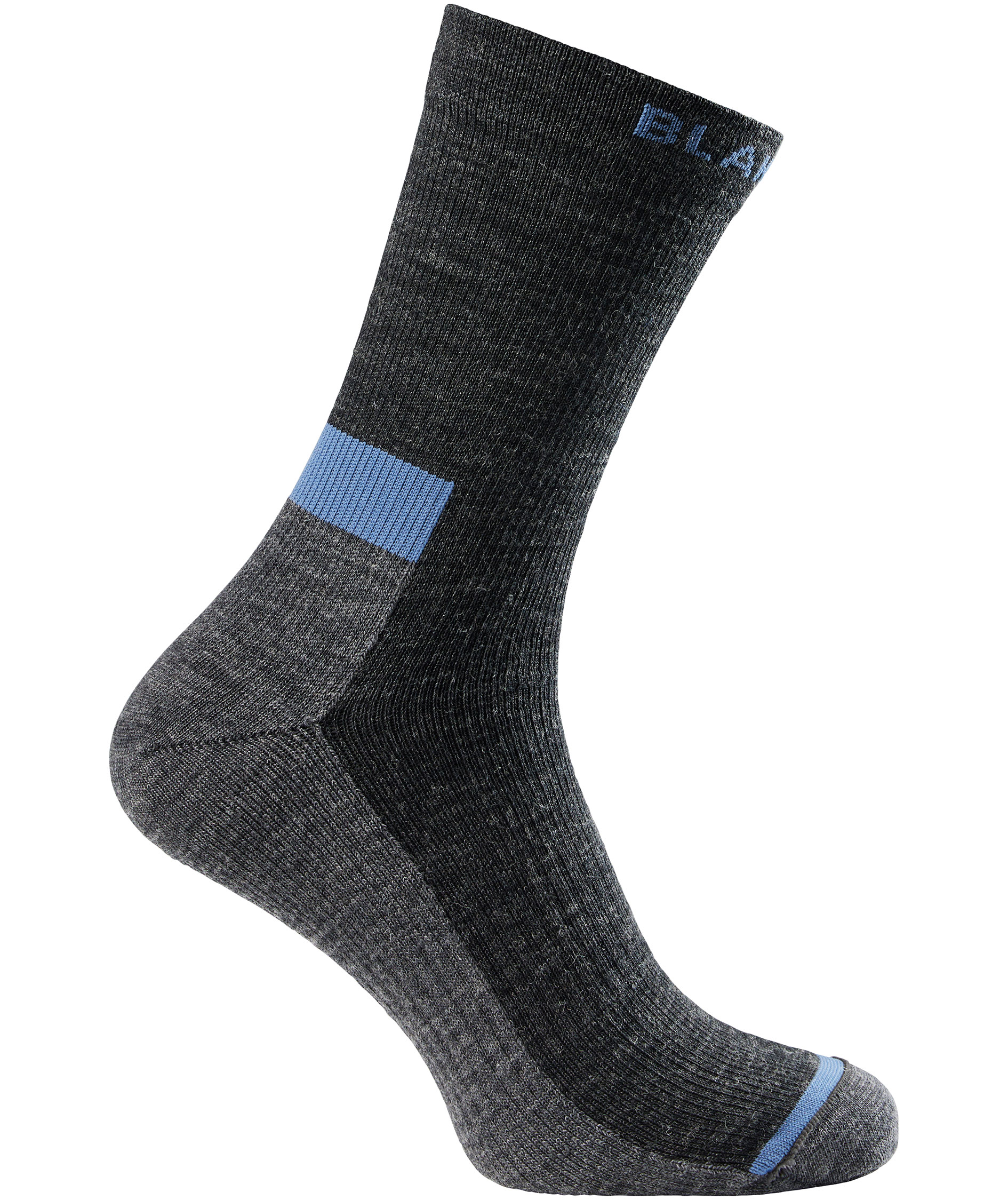 Bl&aring;kl&auml;der strumpor med ull, Svart melange