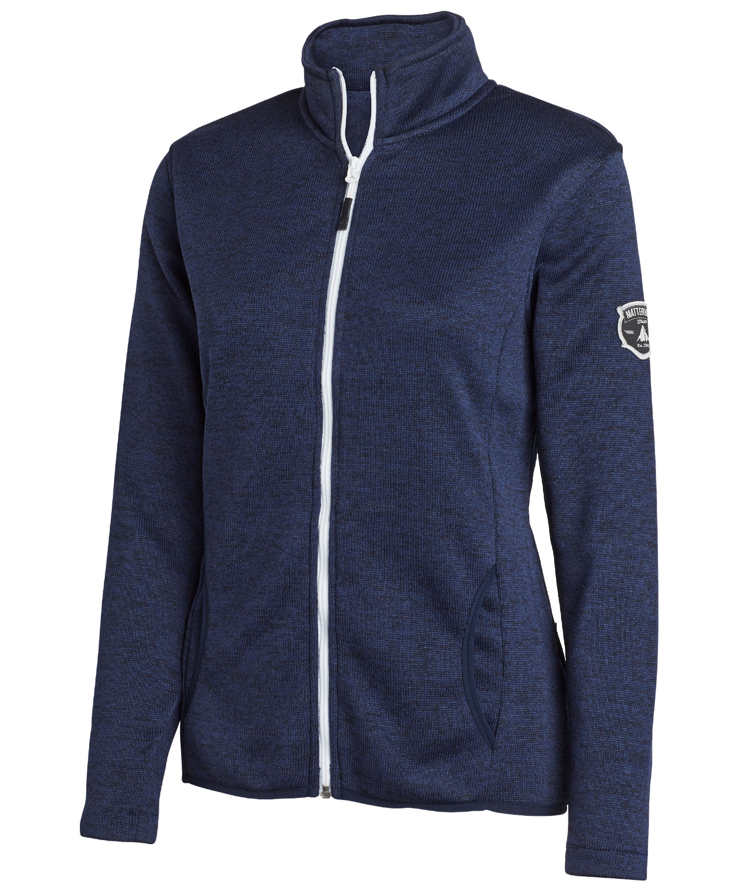 Matterhorn Almer stickad fleecejacka dam, Navy