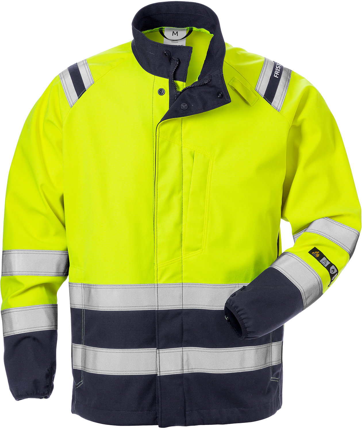 Fristads Flamestat softshelljakke 4016, Hi-Vis gul/marine