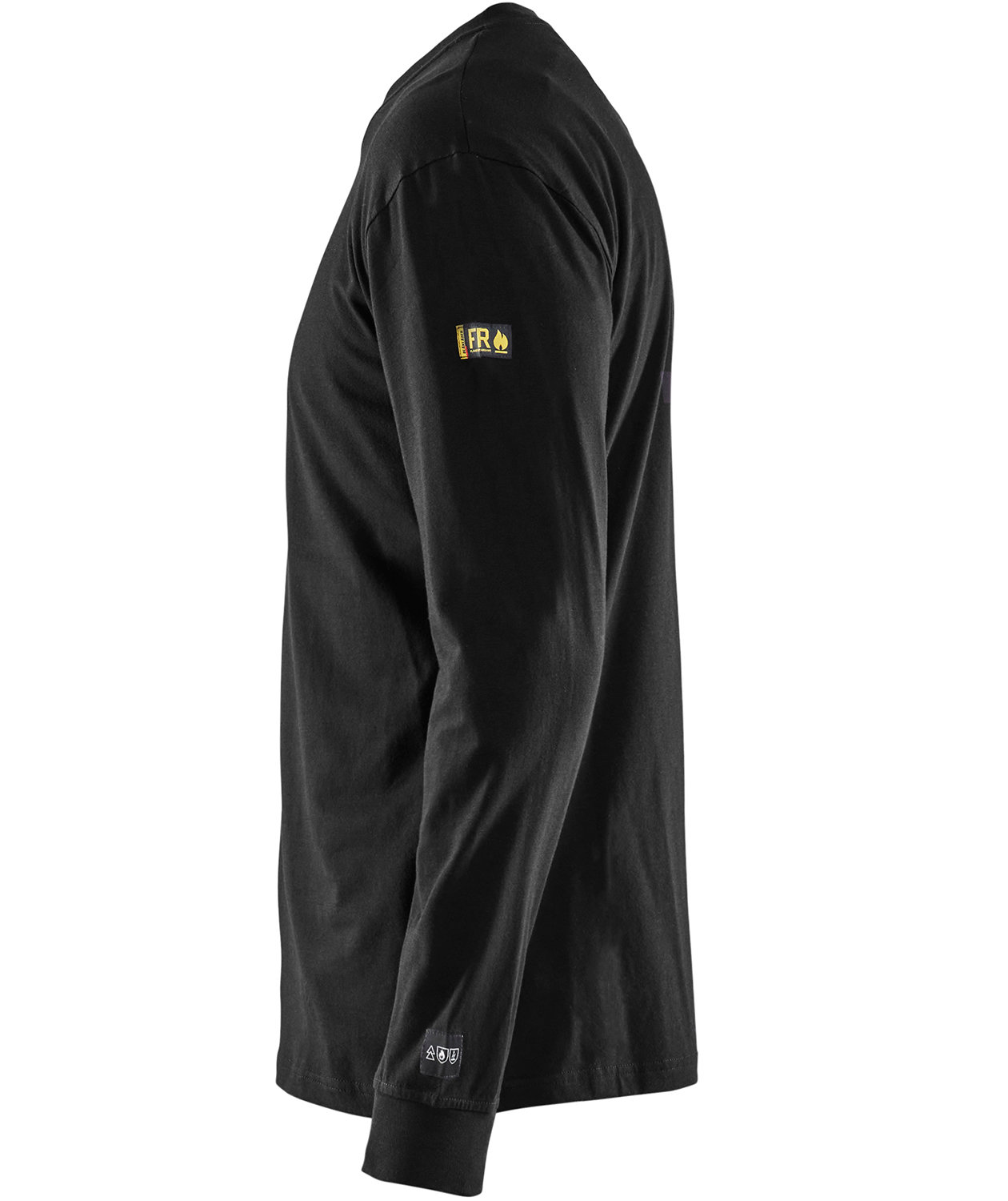 Bl&aring;kl&auml;der Anti-Flame langermet T-skjorte, Svart, large image number 2