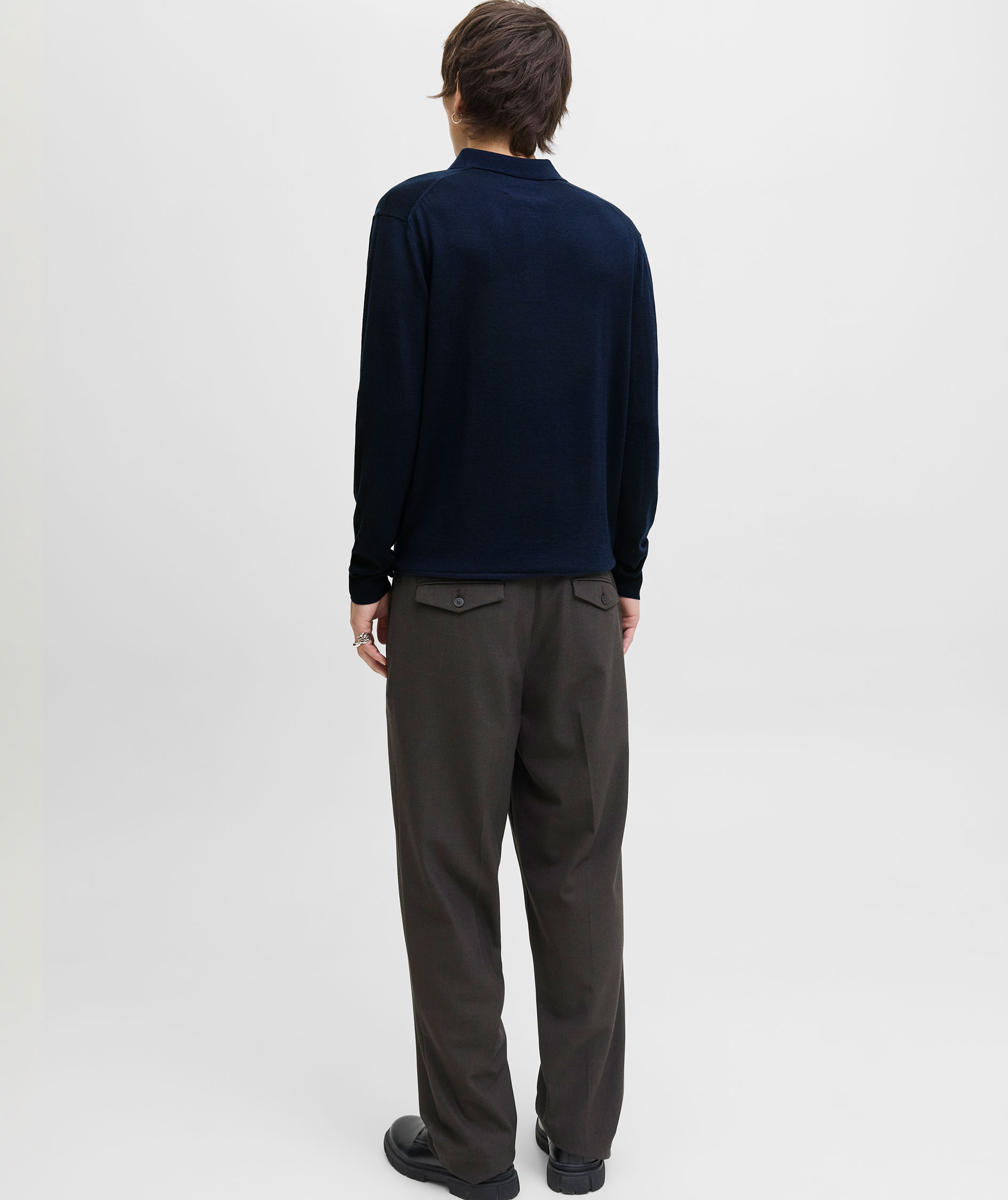 Jack & Jones Premium JPRBLAMERINO stickad tr&ouml;ja med merinoull, Night Sky, large image number 2