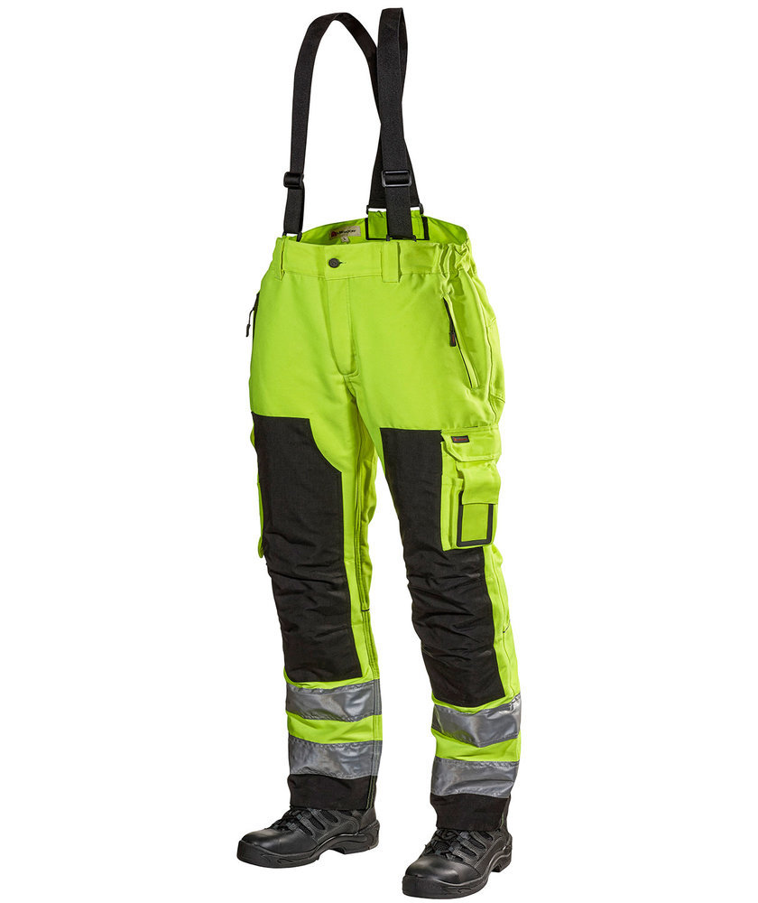 L.Brador arbeidsbukse 165PB, Hi-vis Gul/Svart