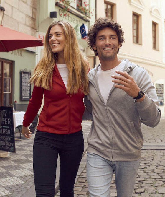 Clique Basis Active hoodie with full zipper, Grey Melange, large image number 1