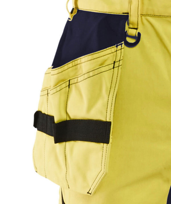 Bl&aring;kl&auml;der h&aring;ndv&aelig;rkerbukser, Hi-Vis gul/marine, large image number 2