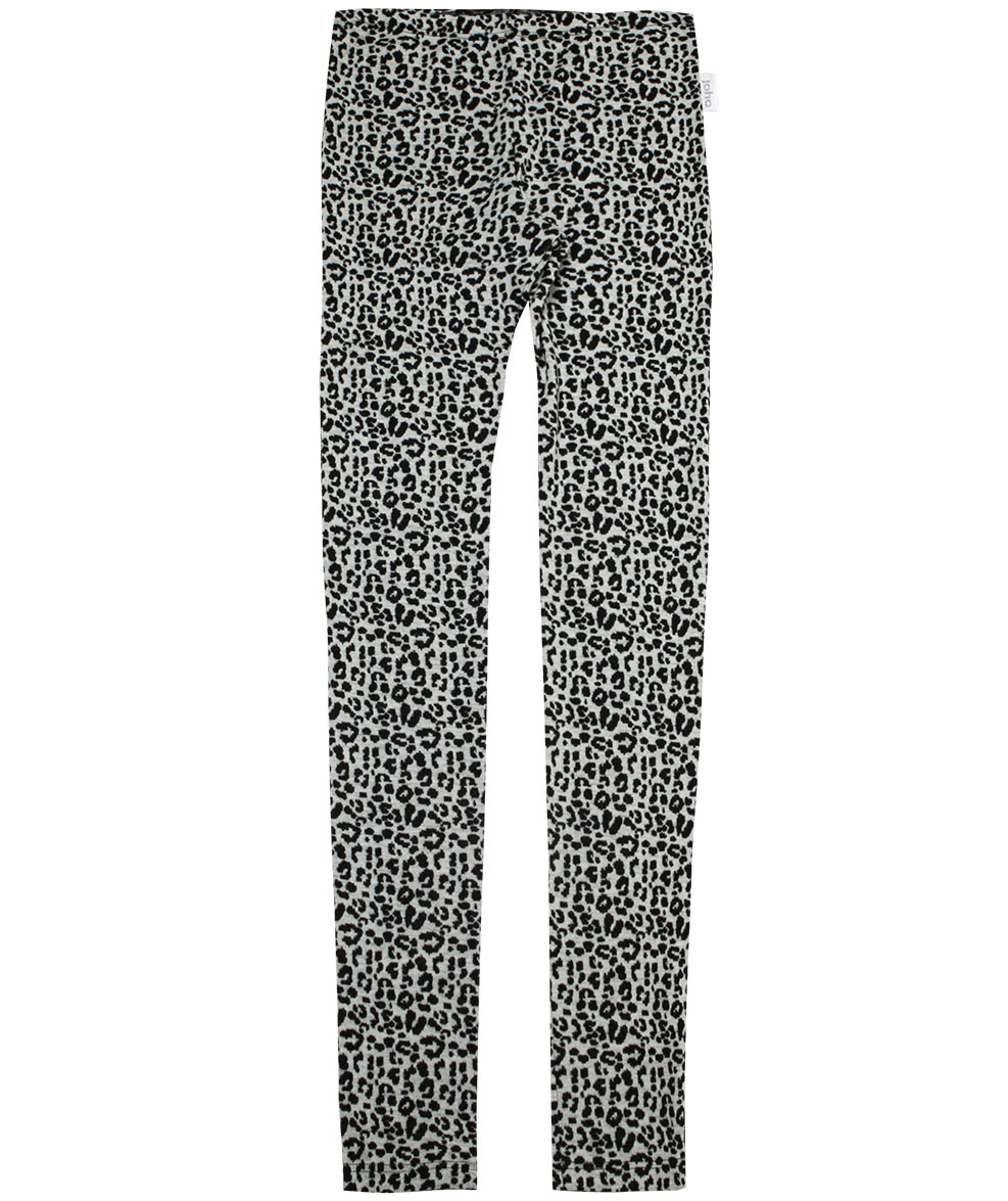 Joha Julie leggings dam med merinoull, Gr&aring;/Svart