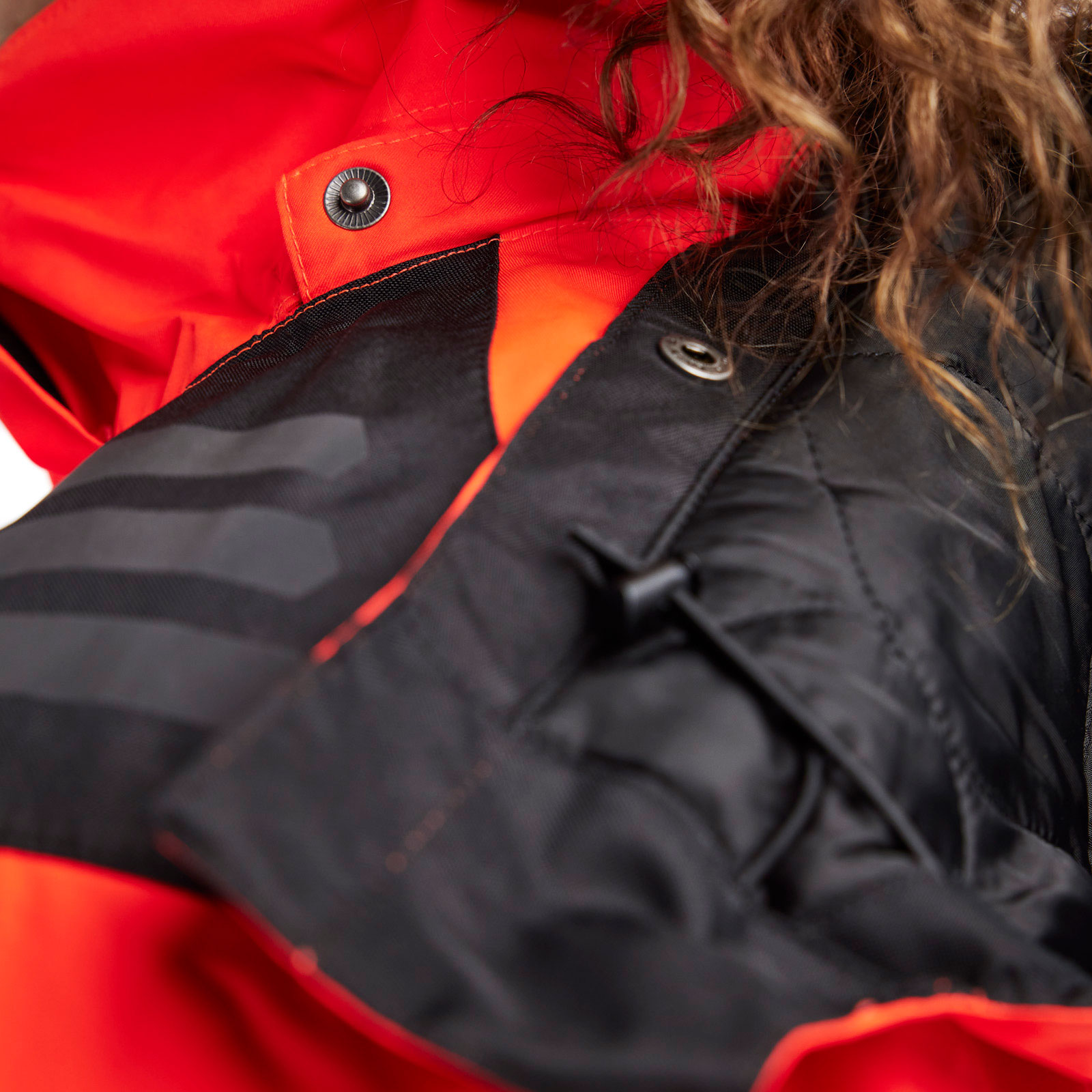 Bl&aring;kl&auml;der vinterjacka dam, Varsel r&ouml;d/svart, large image number 6