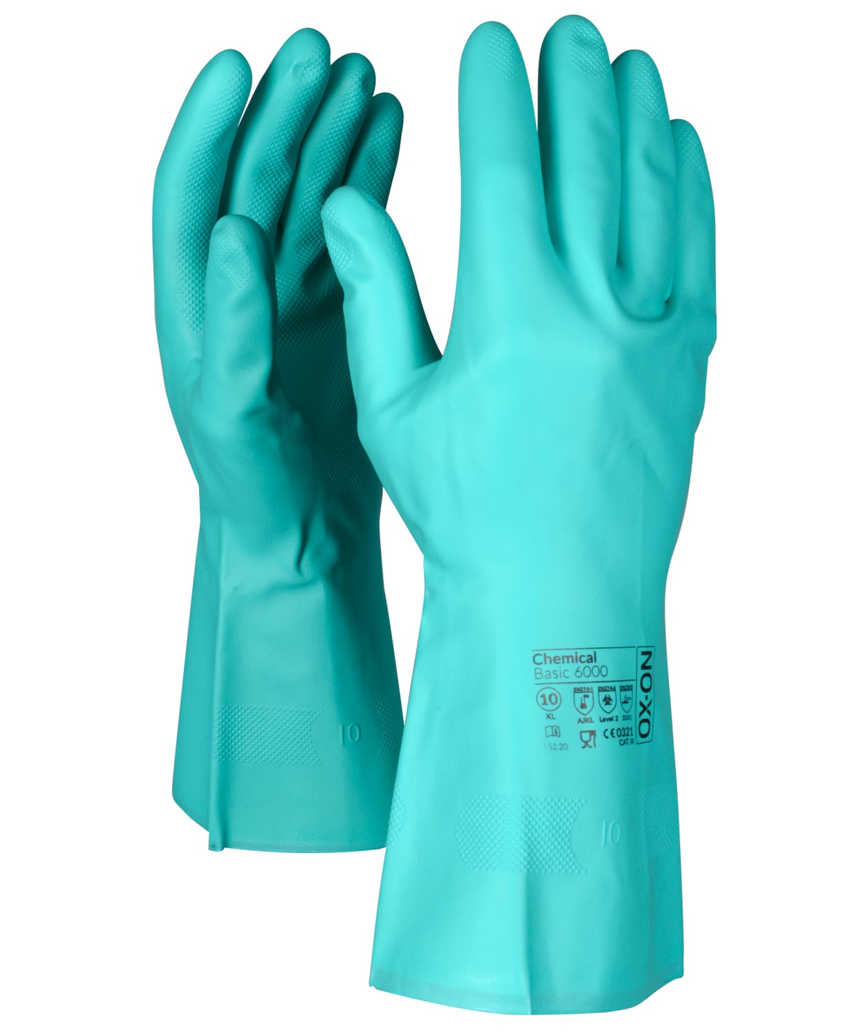 OX-ON Chemical Basic 6000 kemikaliebeskyttelseshandsker, Gr&oslash;n