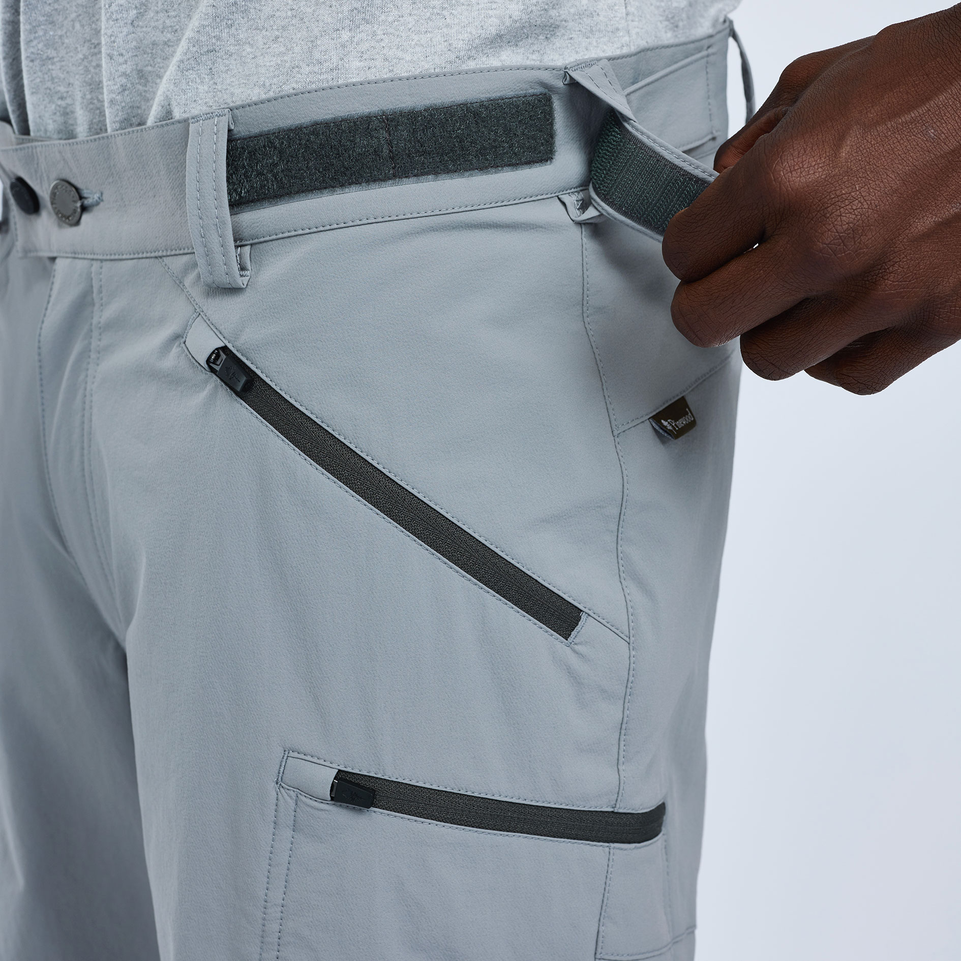 Pinewood Abisko Light Stretch shorts, Mid Grey, large image number 6