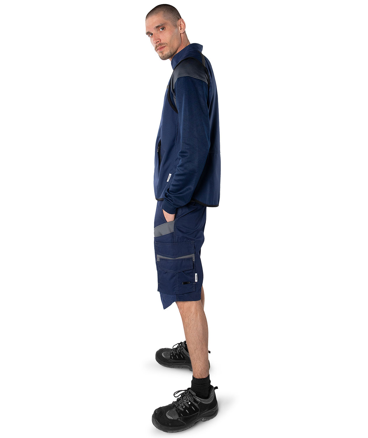 Fristads arbejdsshorts 2562, Marine/Gr&aring;, large image number 2