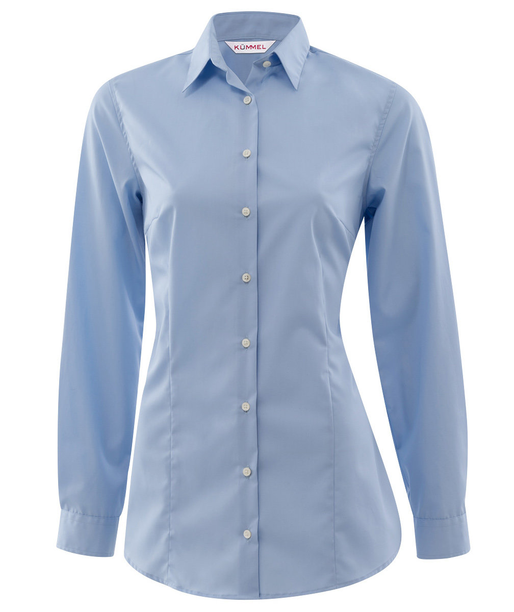 K&uuml;mmel Frankfurt Slim fit skjorta dam med extra &auml;rml&auml;ngd, Ljus Bl&aring;