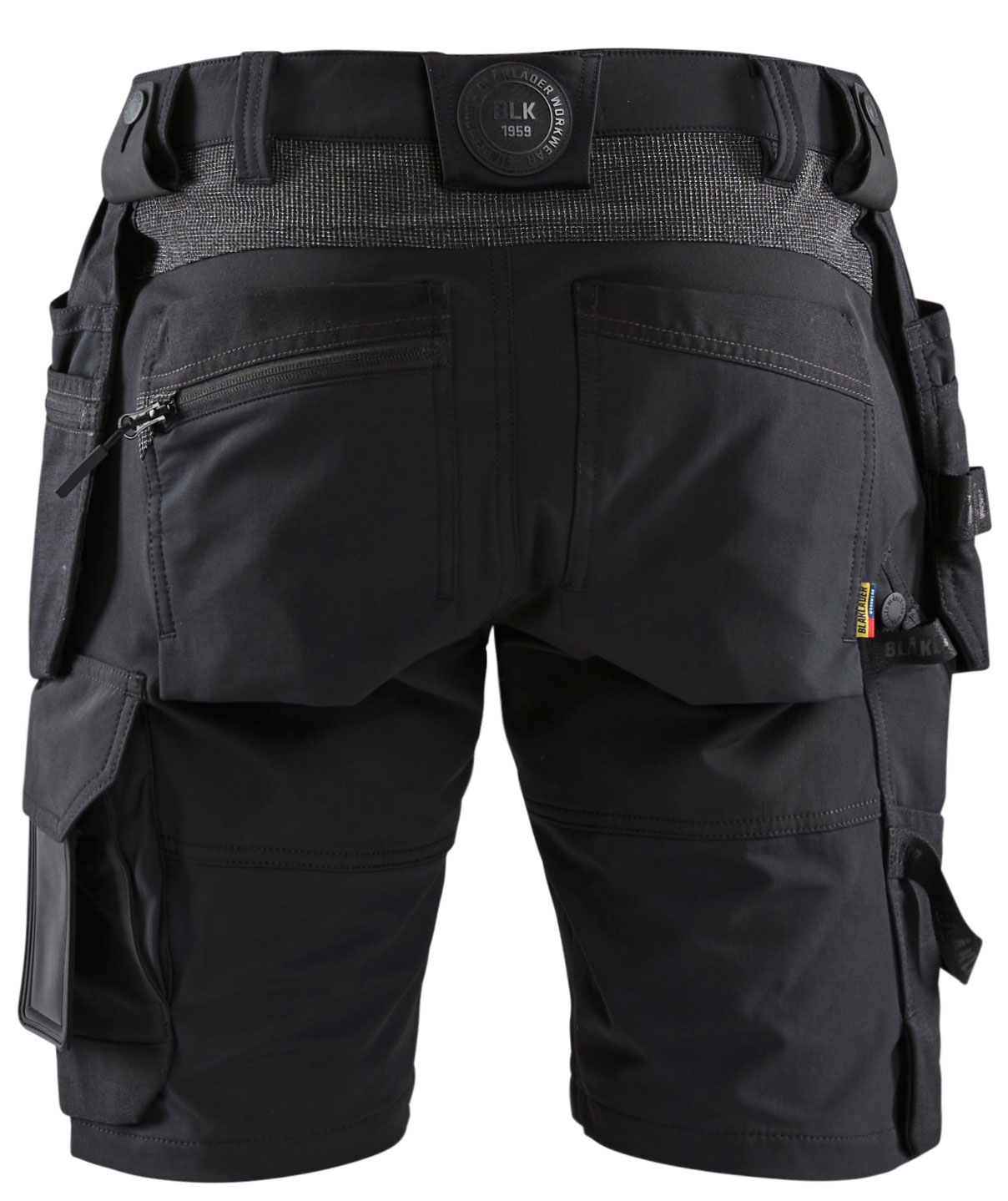 Bl&aring;kl&auml;der Handwerkershorts full stretch, Schwarz/Dunkelgrau, large image number 1