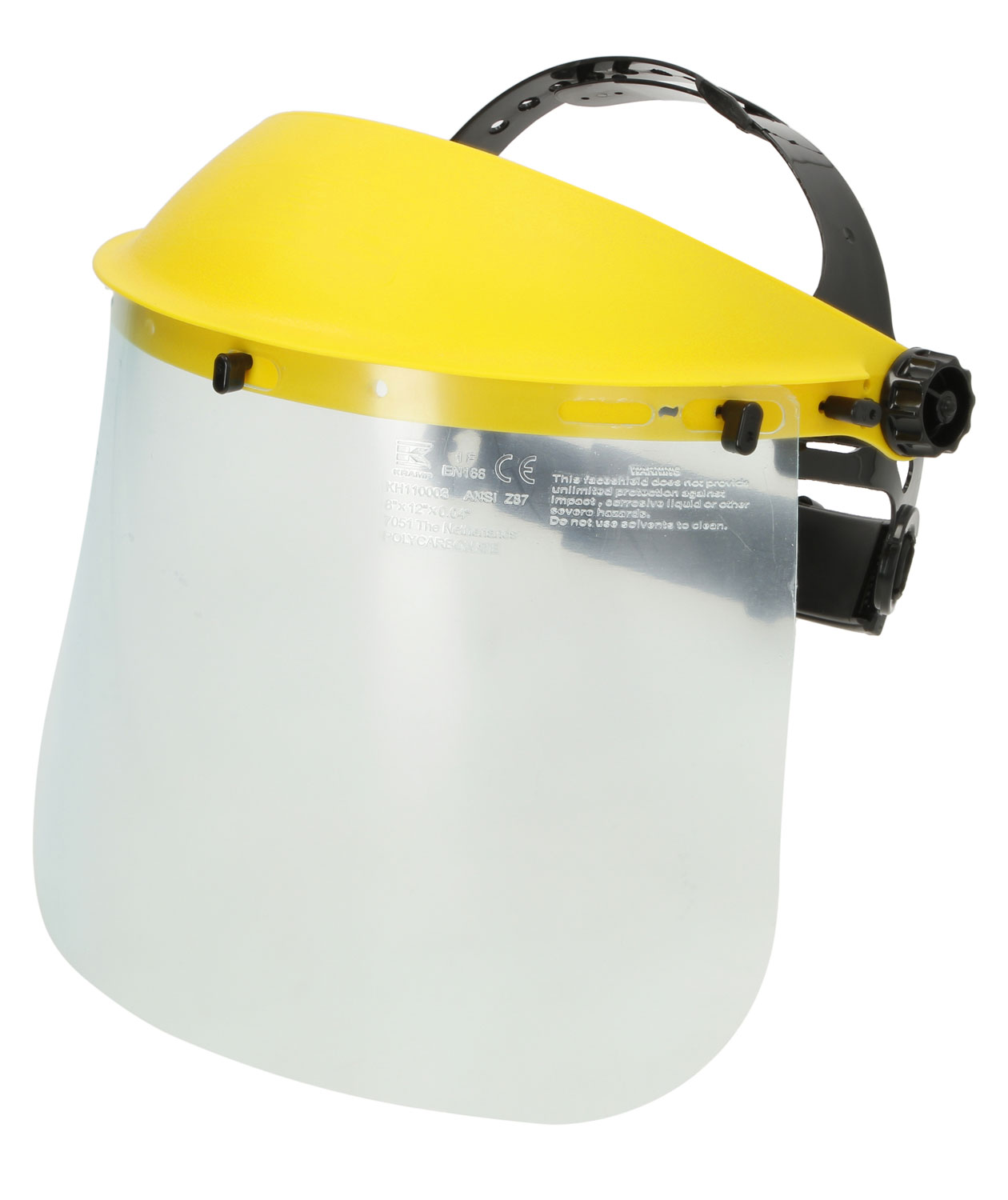 Kramp ansigtssk&aelig;rm med polykarbonatvisir, Gul