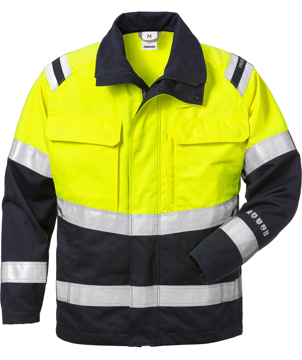 Fristads Flamestat arbeidsjakke 4176, Hi-Vis gul/marinebl&aring;