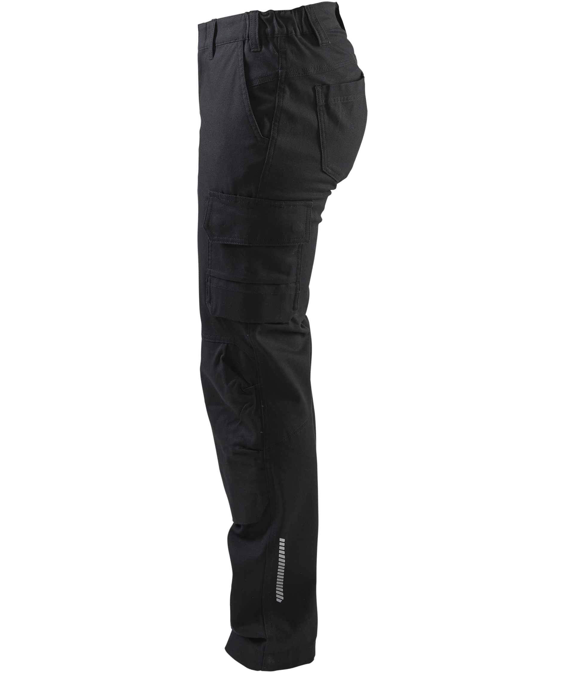 Bl&aring;kl&auml;der dame arbejdsbukser, Sort, large image number 4