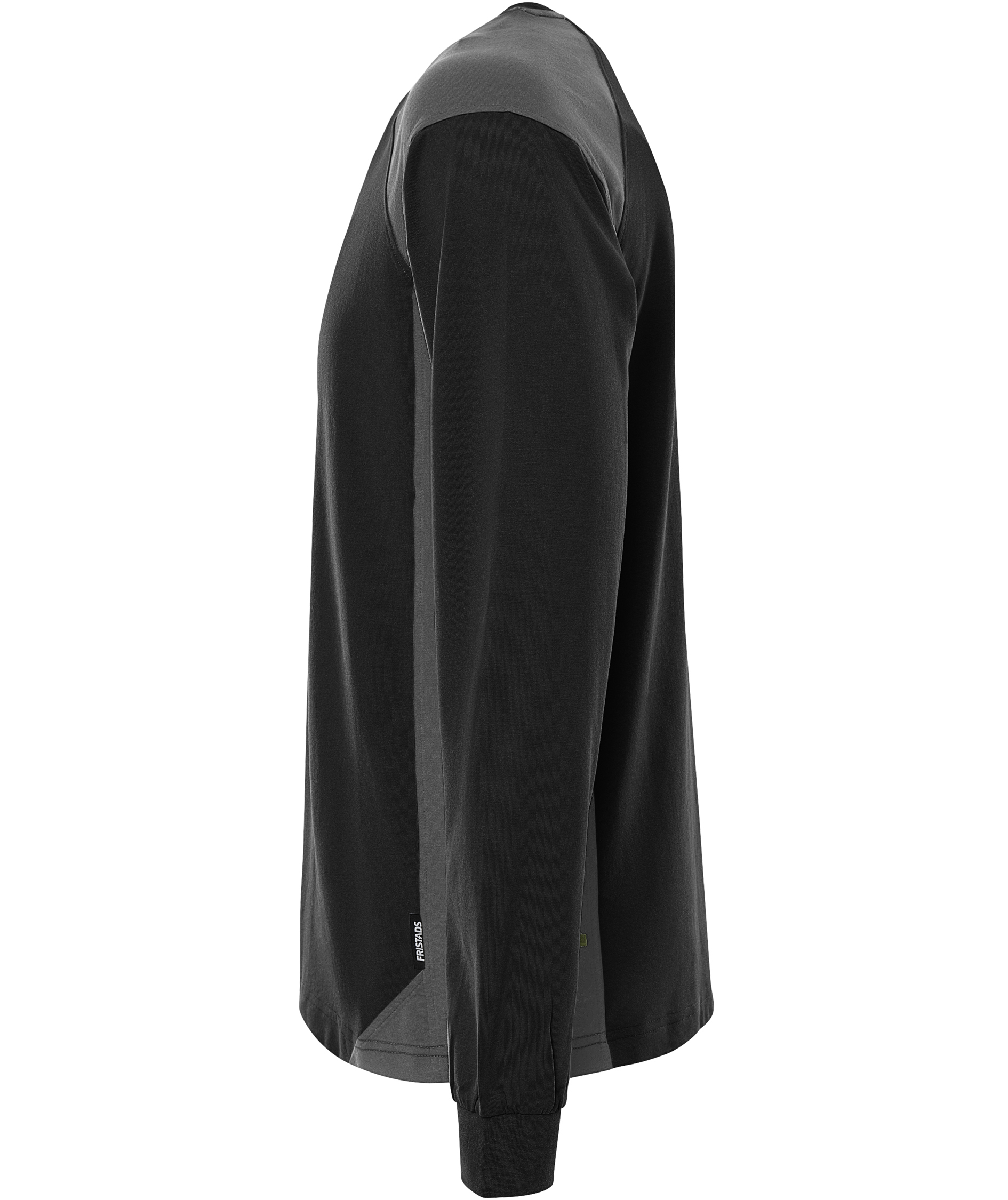 Fristads Heavy lang&aelig;rmet T-shirt 7071 GTM, Sort/Gr&aring;, large image number 5