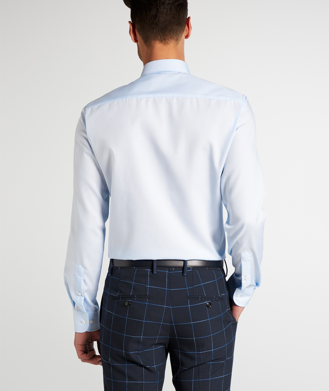 Eterna Uni Slim fit Poplin skjorte, Lysebl&aring;, large image number 2