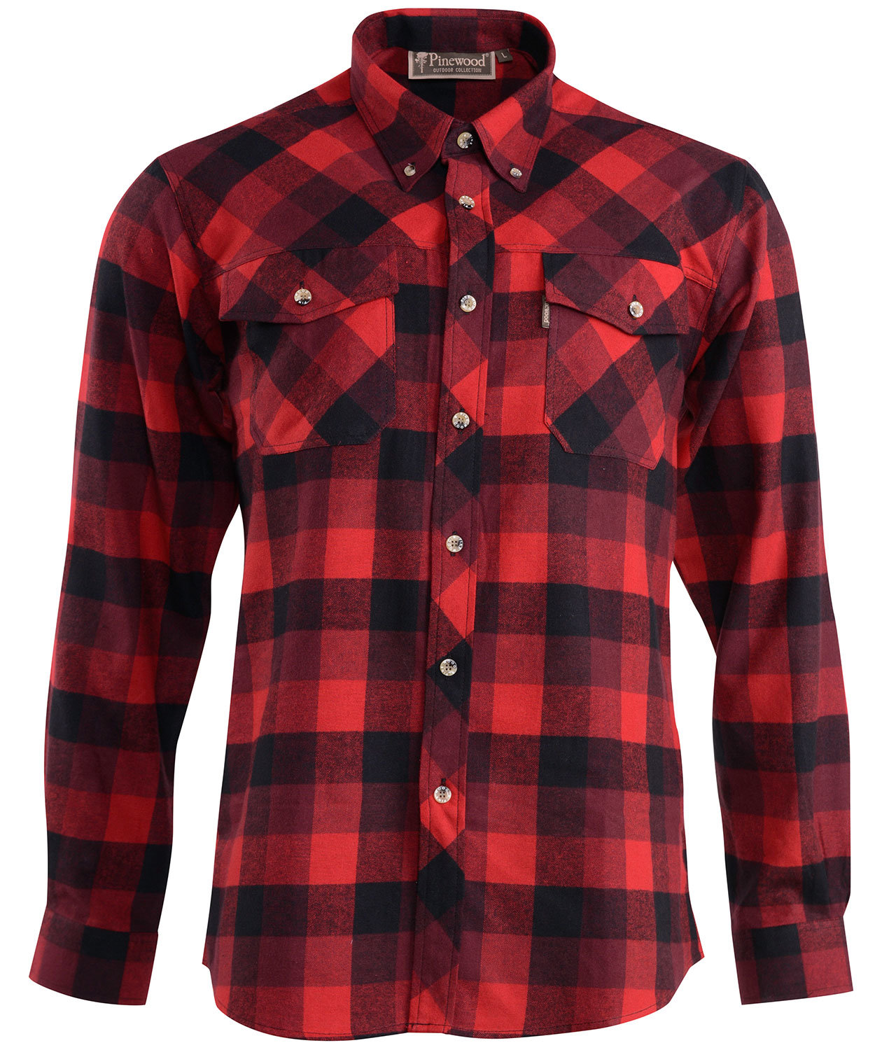 Pinewood Lumbo flannel skovmandsskjorte, R&oslash;d/Sort, R&oslash;d/Sort, swatch