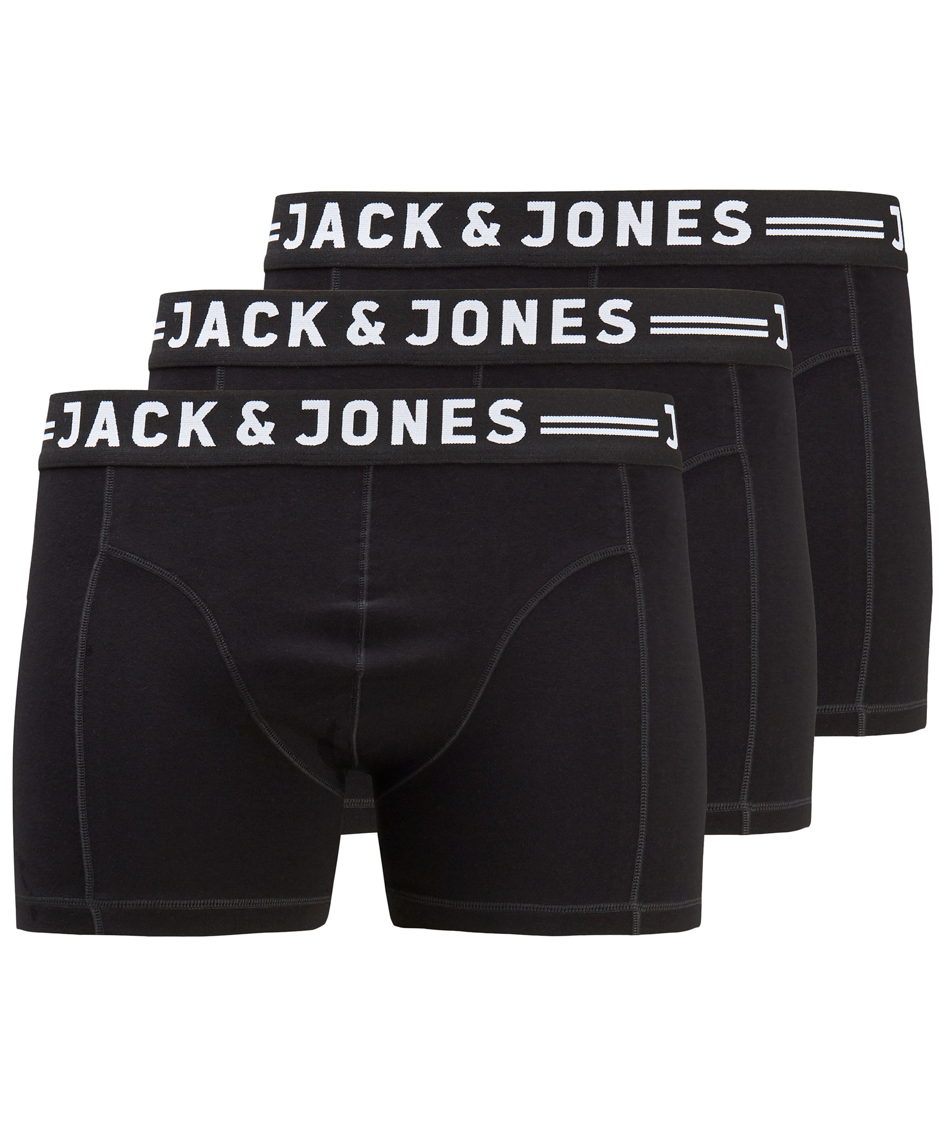 Jack & Jones JACSENSE Plus Size 3-pack kalsonger, Svart