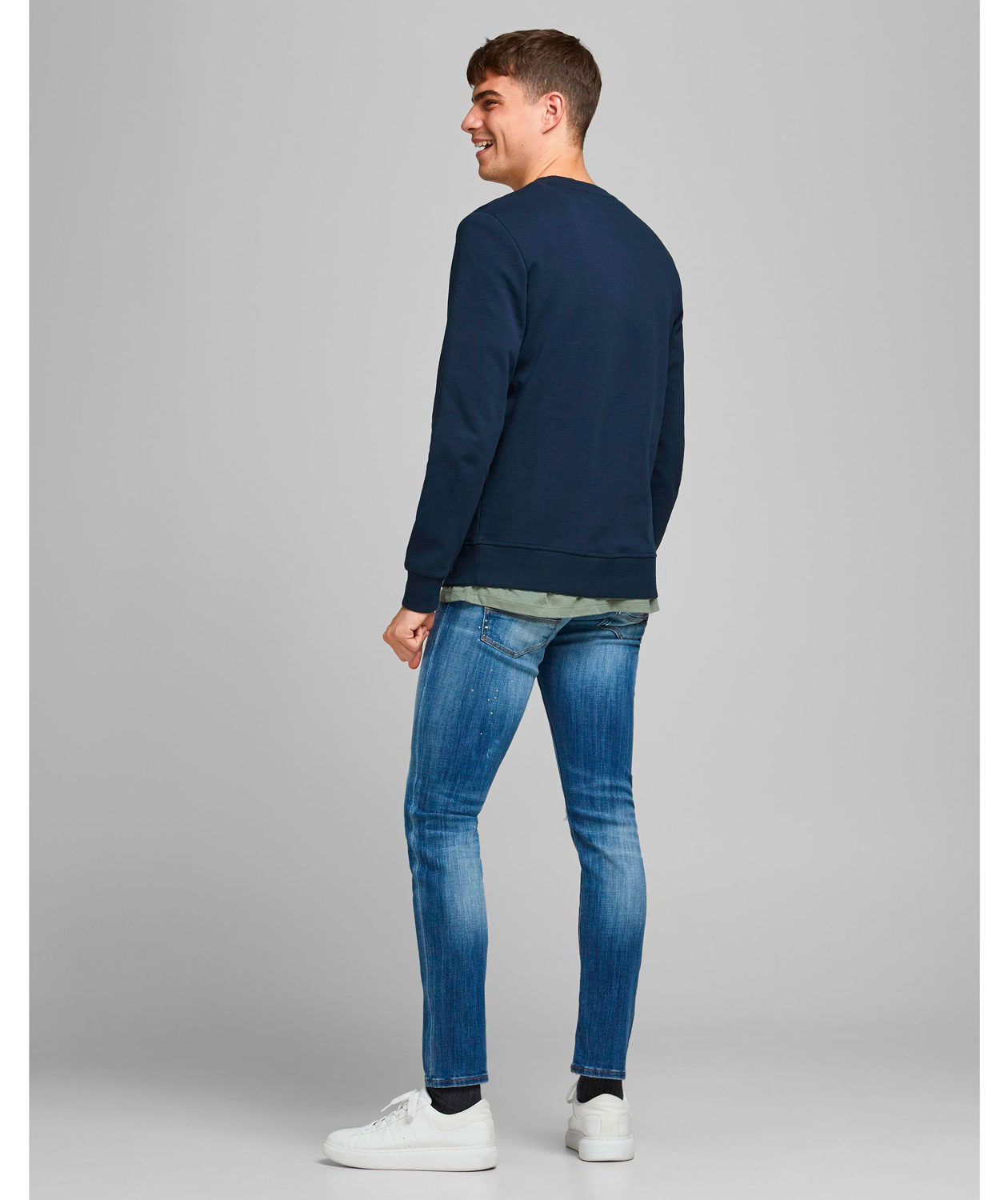 Jack & Jones JJEBASIC sweatshirt, Navy Blazer, large image number 2