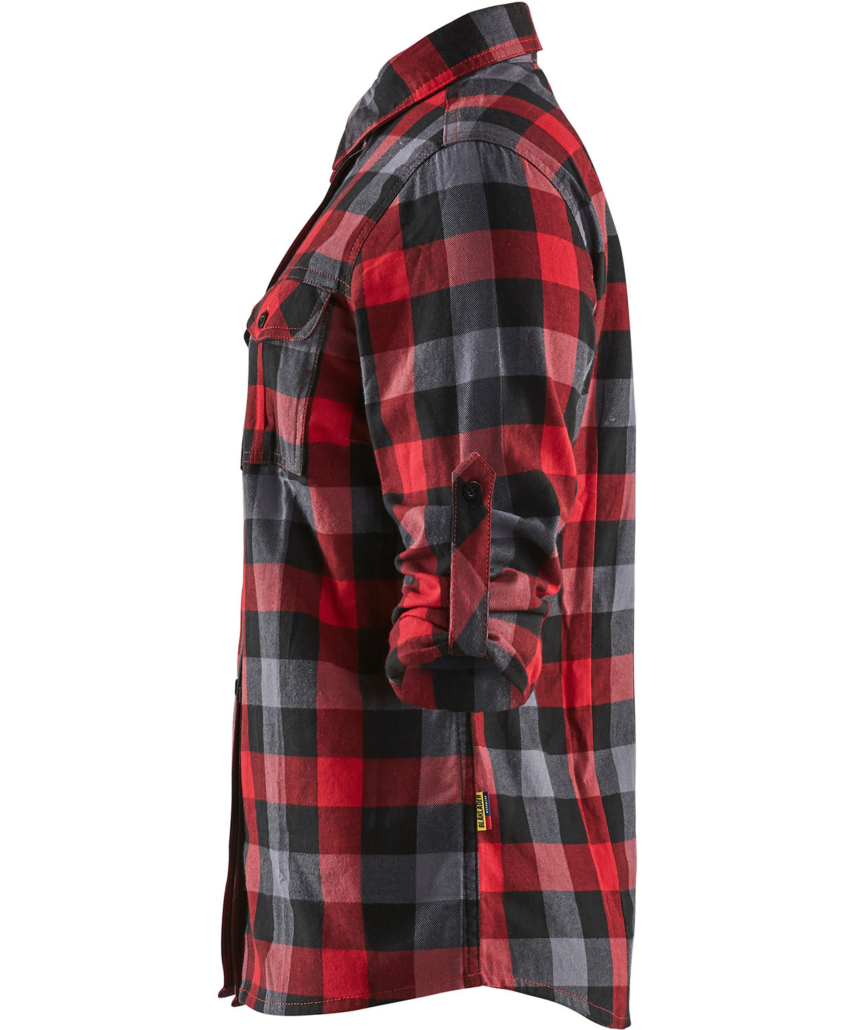 Bl&aring;kl&auml;der dame flannelskjorte, R&oslash;d/Svart, large image number 2