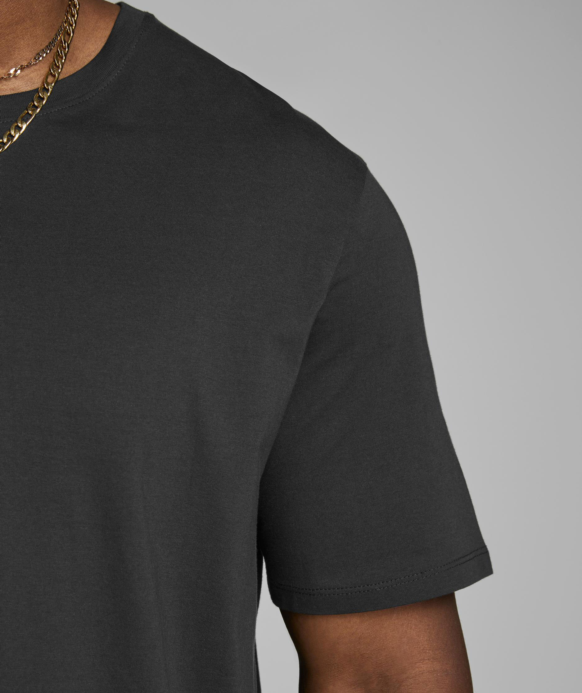 Jack & Jones JJEORGANIC Basic Plus Size T-shirt, Sort, large image number 5