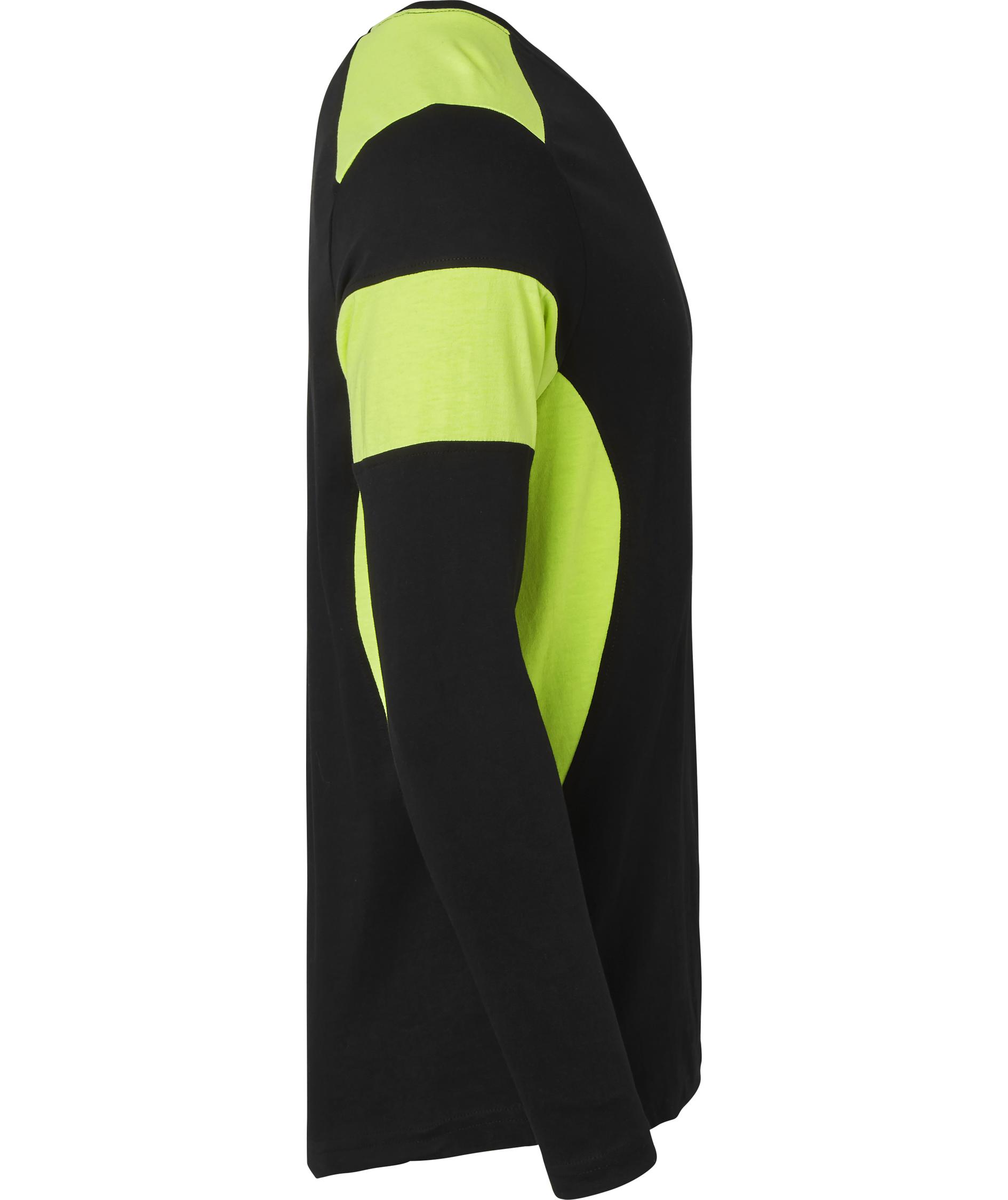 Top Swede long-sleeved T-shirt 212, Black/Hi-Vis Yellow, large image number 2