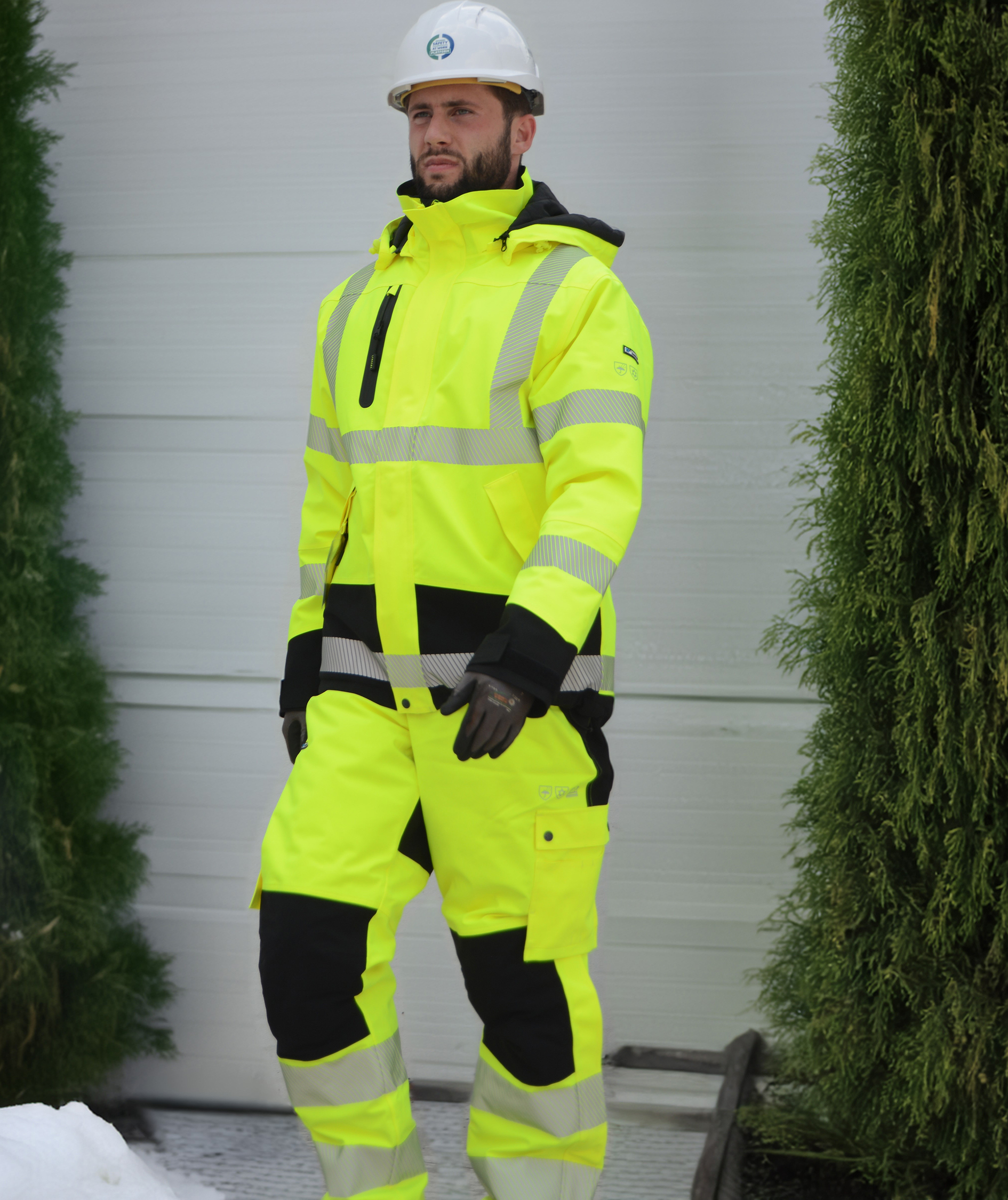 Lyngs&oslash;e Winterjacke full stretch, Hi-vis Gelb/Schwarz