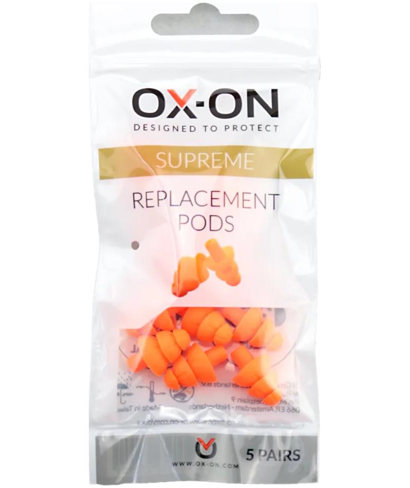 OX-ON supreme  5-pack &ouml;ronproppar till bygelh&ouml;rselskydd, Orange, Orange, large image number 3