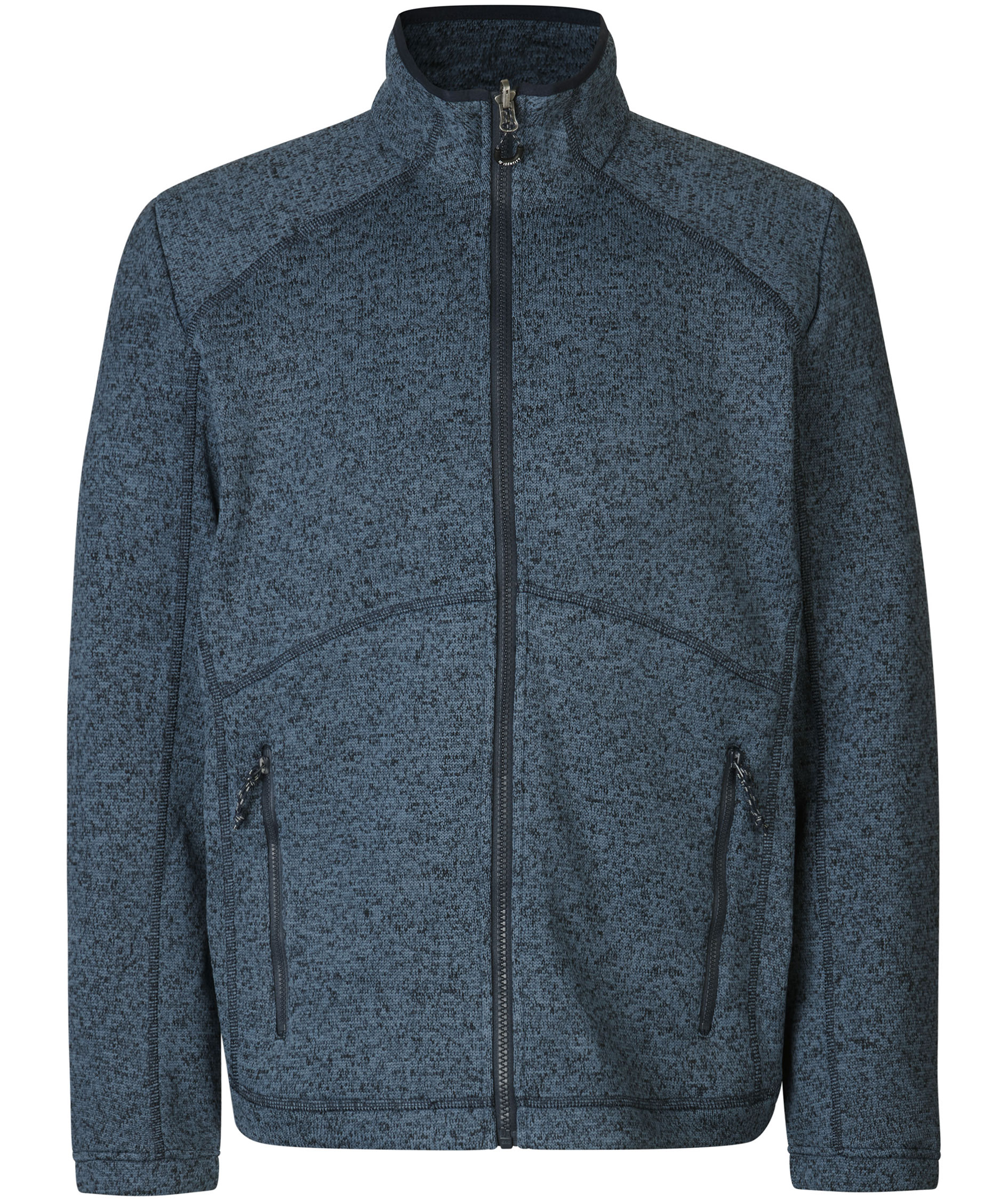 ID Zip'n'mix Melange stickad fleececardigan, Marin Melange
