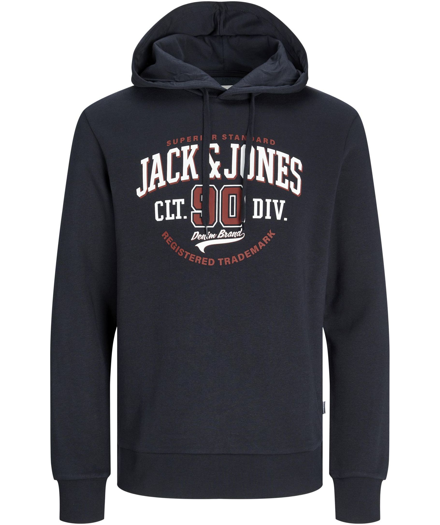 Jack & Jones JJELOGO hoodie, Dark navy