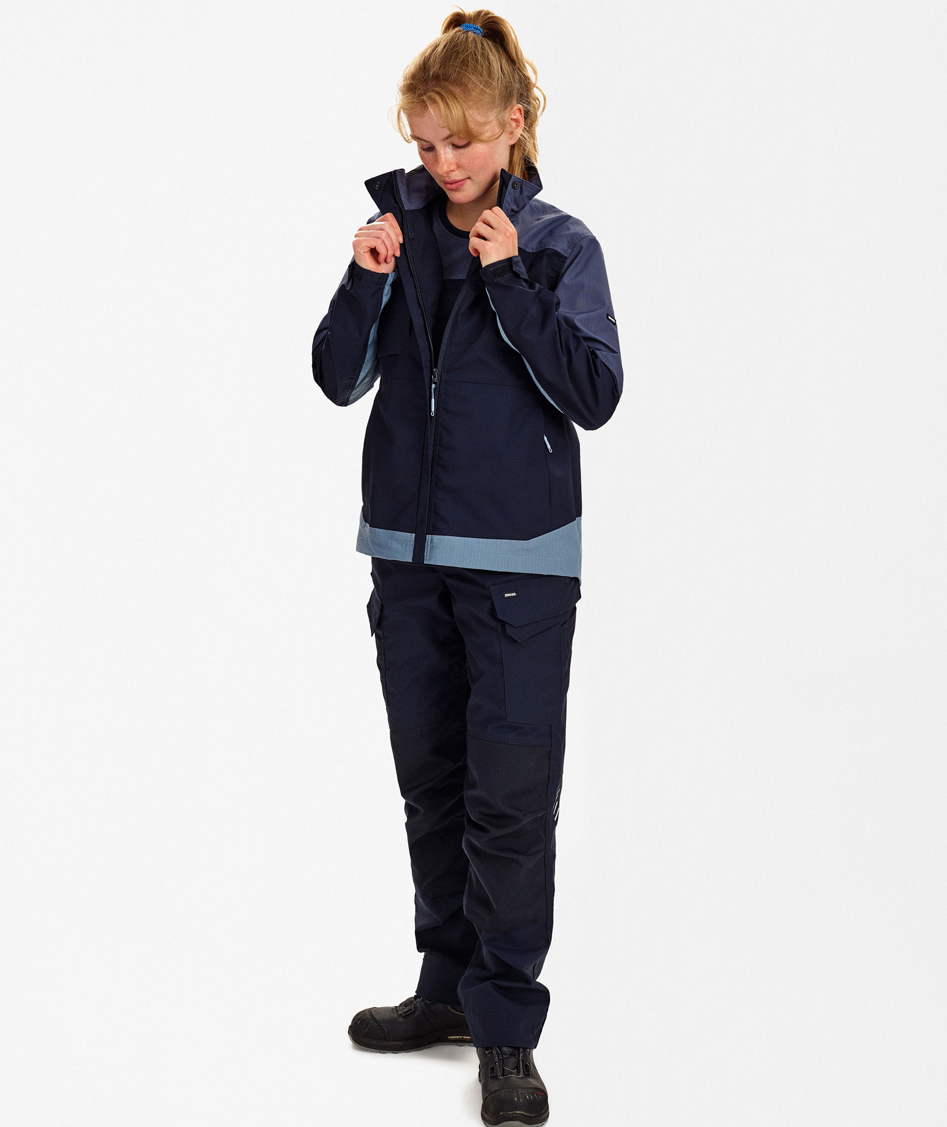 Engel Entire arbetsjacka dam, Deep Blue/Dark Sea, large image number 2