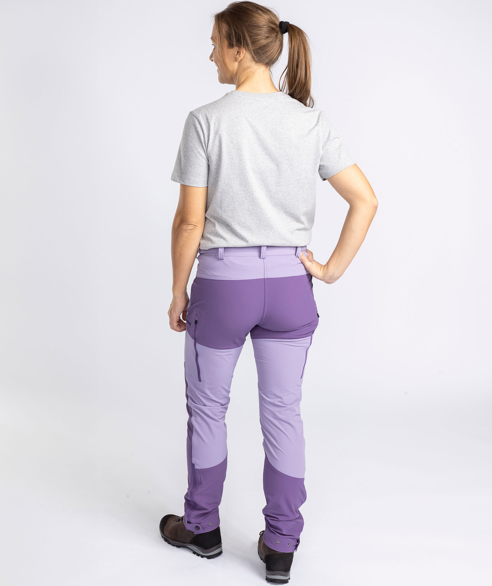 Pinewood Finnveden Outdoor dame T-shirt, Light Grey Melange, large image number 4