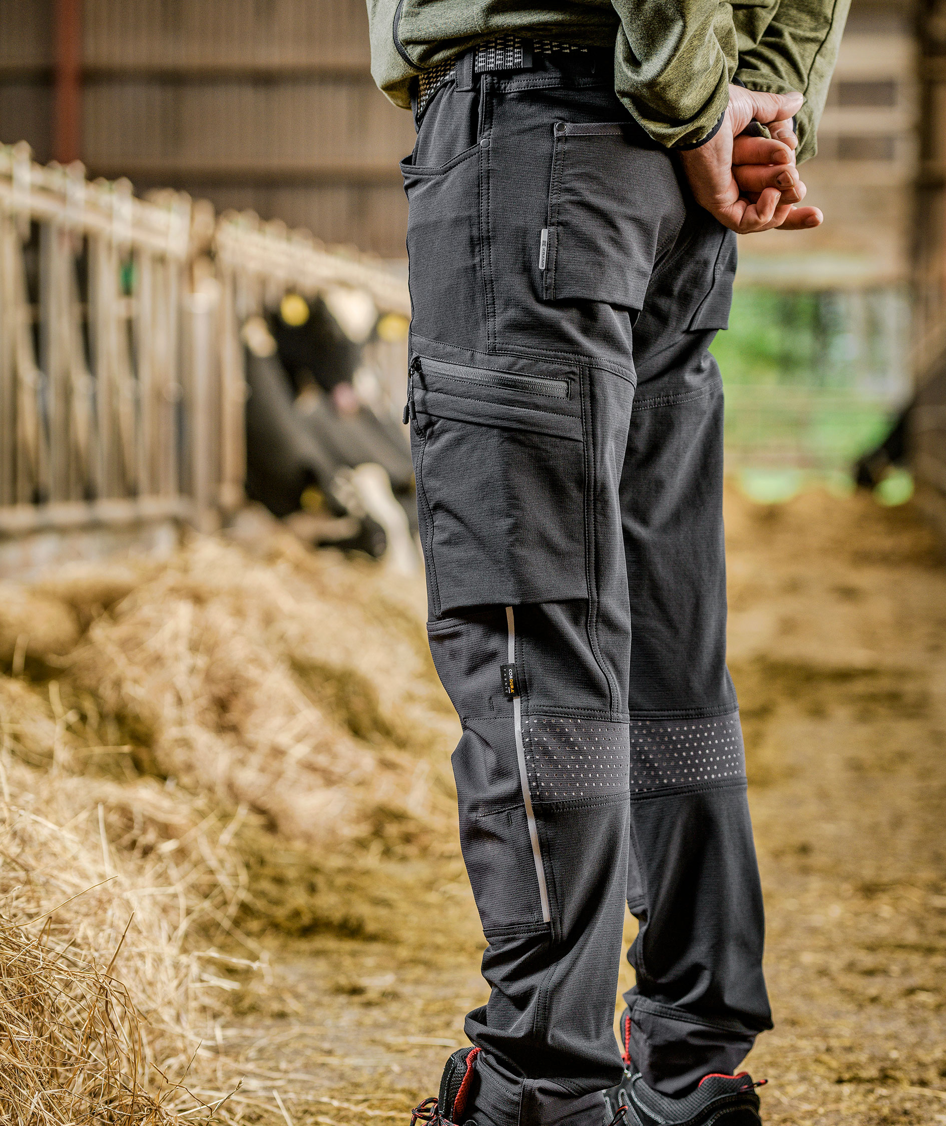 Kramp Technical work trousers full stretch, Black, large image number 2