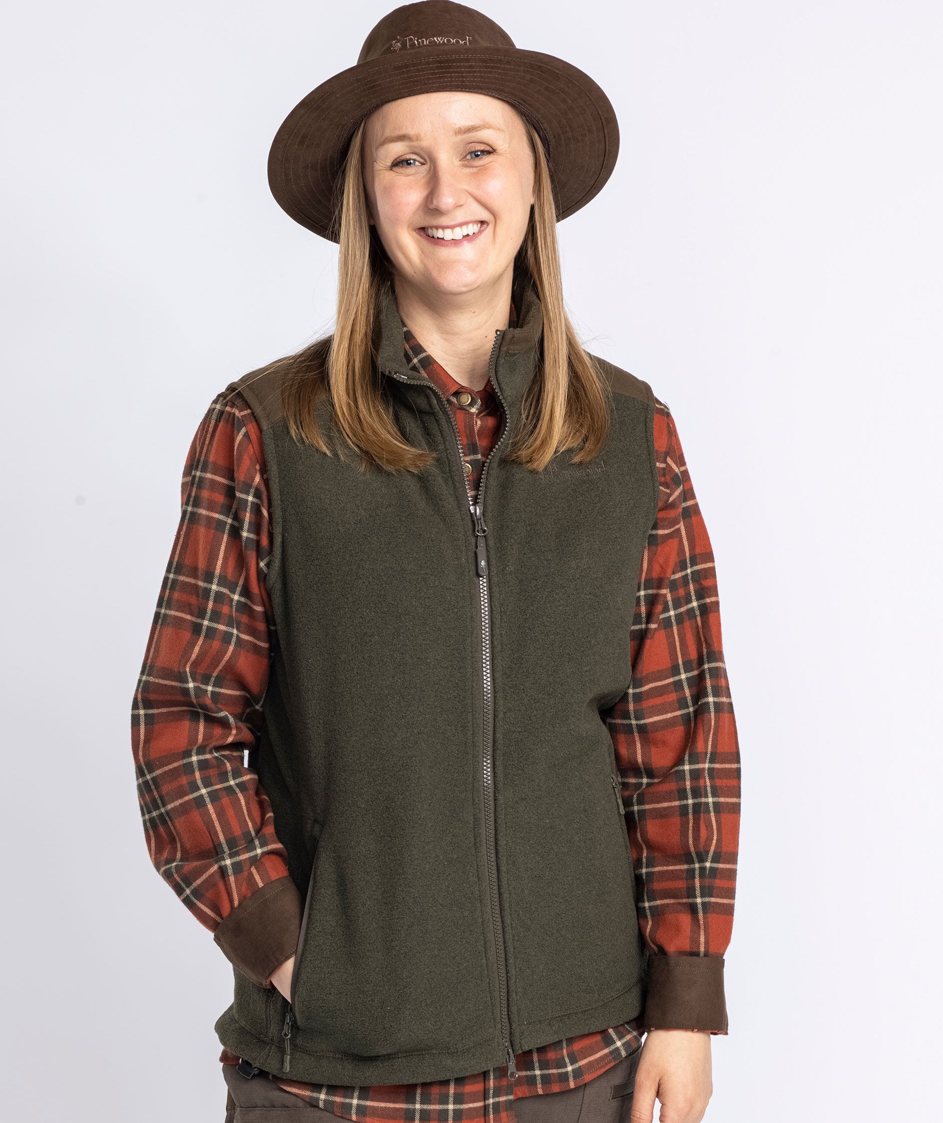 Pinewood Sm&aring;land Forest dame fleecevest, Hunting Green, large image number 4