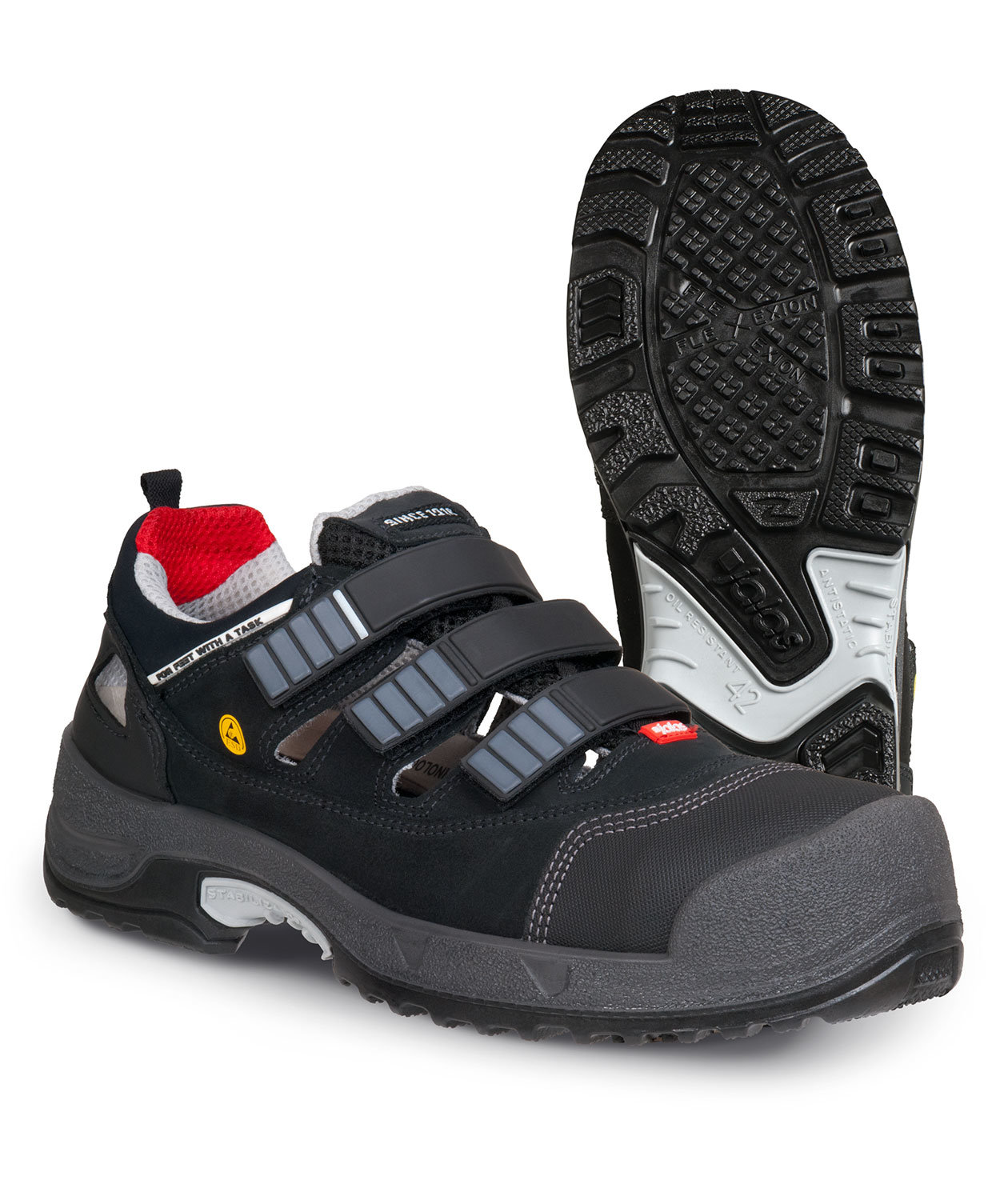 Jalas 3008 Zenit skyddssandaler S1P, Svart