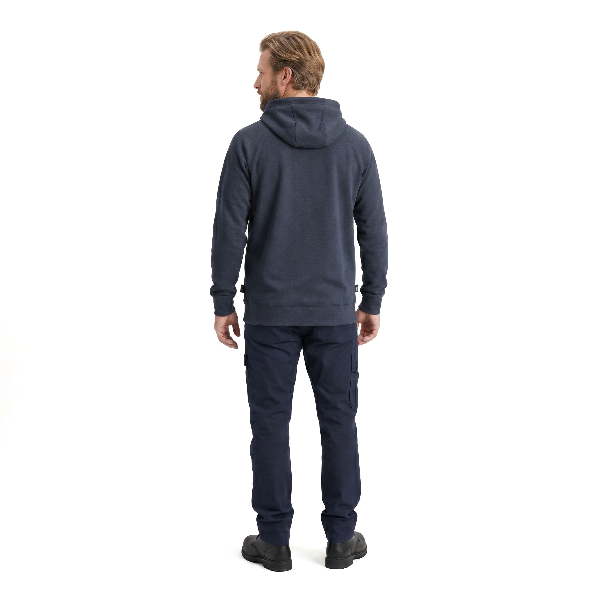 Snickers AllroundWork Polartec&reg; terry hoodie 8075, Dark Navy Melange, large image number 3