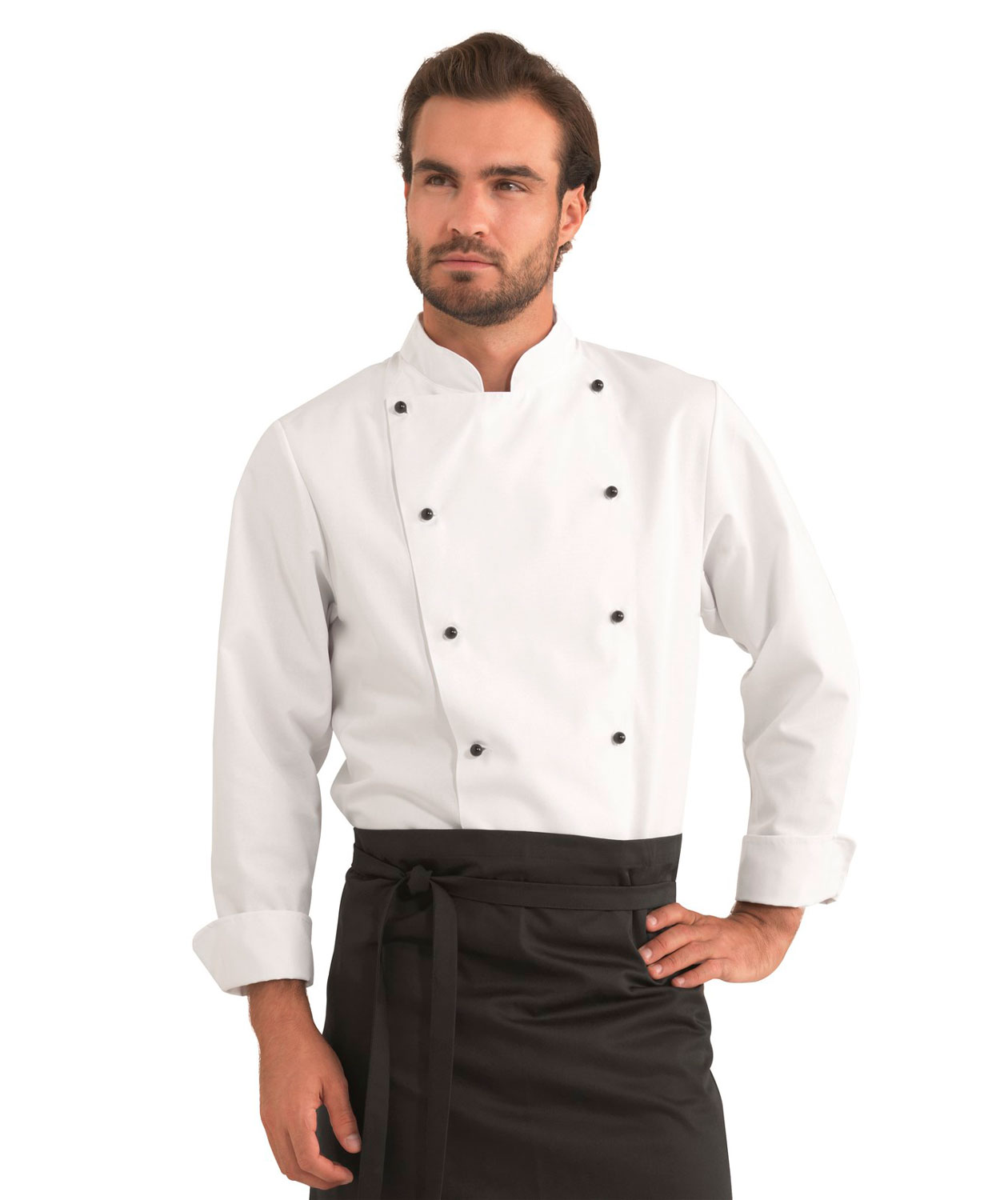 Kentaur  chefs jacket without buttons, White, large image number 1